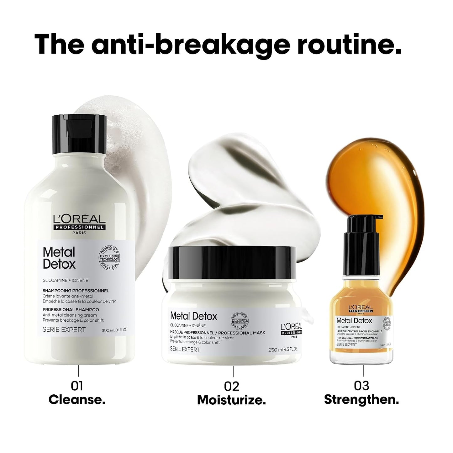 L'Oreal Professionnel Metal Detox Leave-In Oil - Detoxify & Protect Hair Color | Shine & Damage Prevention