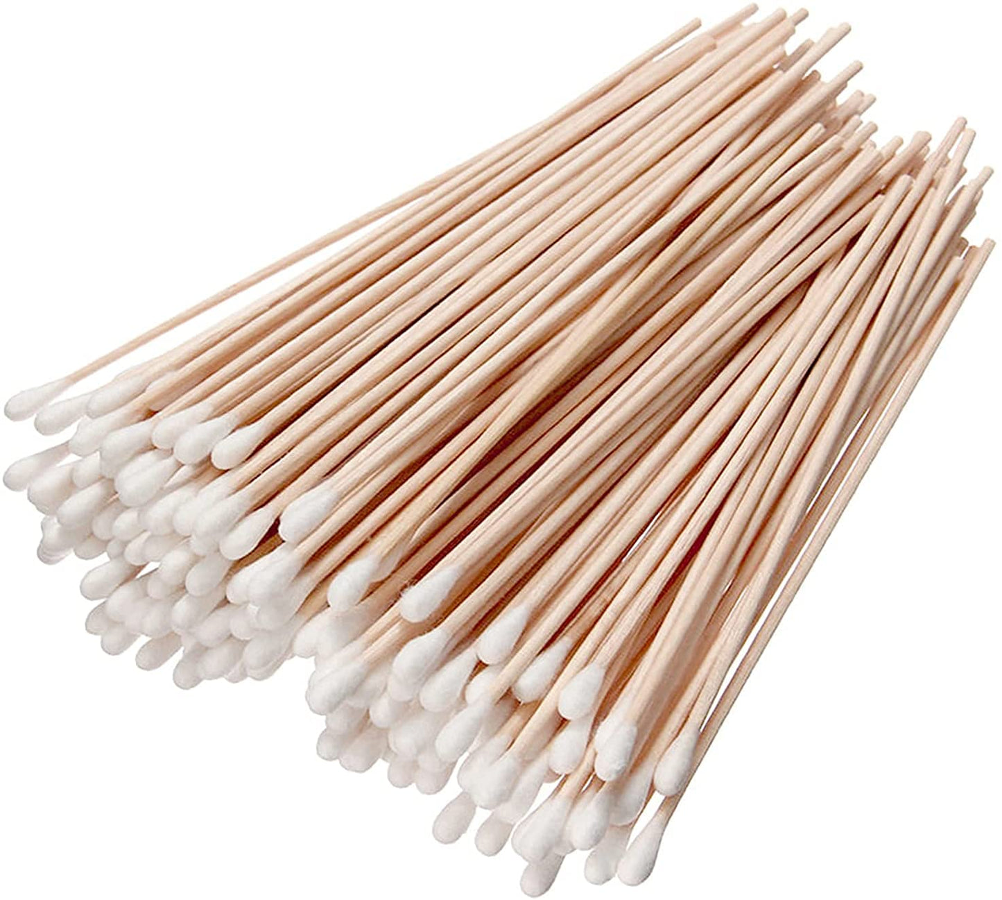 200 PCS Extra Long Cotton Swabs - Precision Cleaning Applicators for Crafts, Electronics, Makeup & Pet Care | 6 Inch Wooden Handles