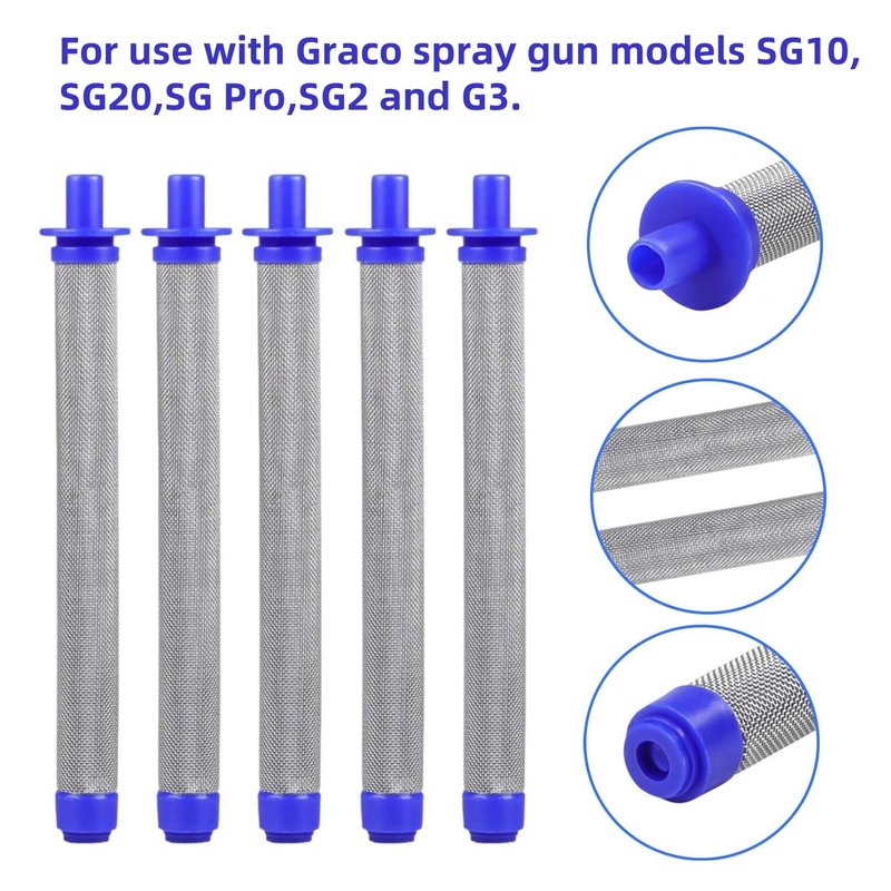 288749 60 Mesh Spray Gun Filters Fit for Graco Models SG10, SG20, SG Pro, SG2,SG3 Airless Paint Sprayer(15-Pack)