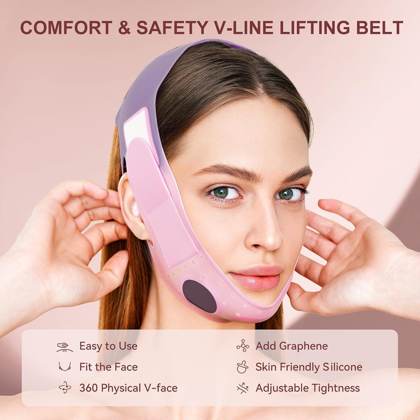 V-Shaped Soft Silicone Chin Strap Face Mask - Comfortable Fit for Enhanced Support