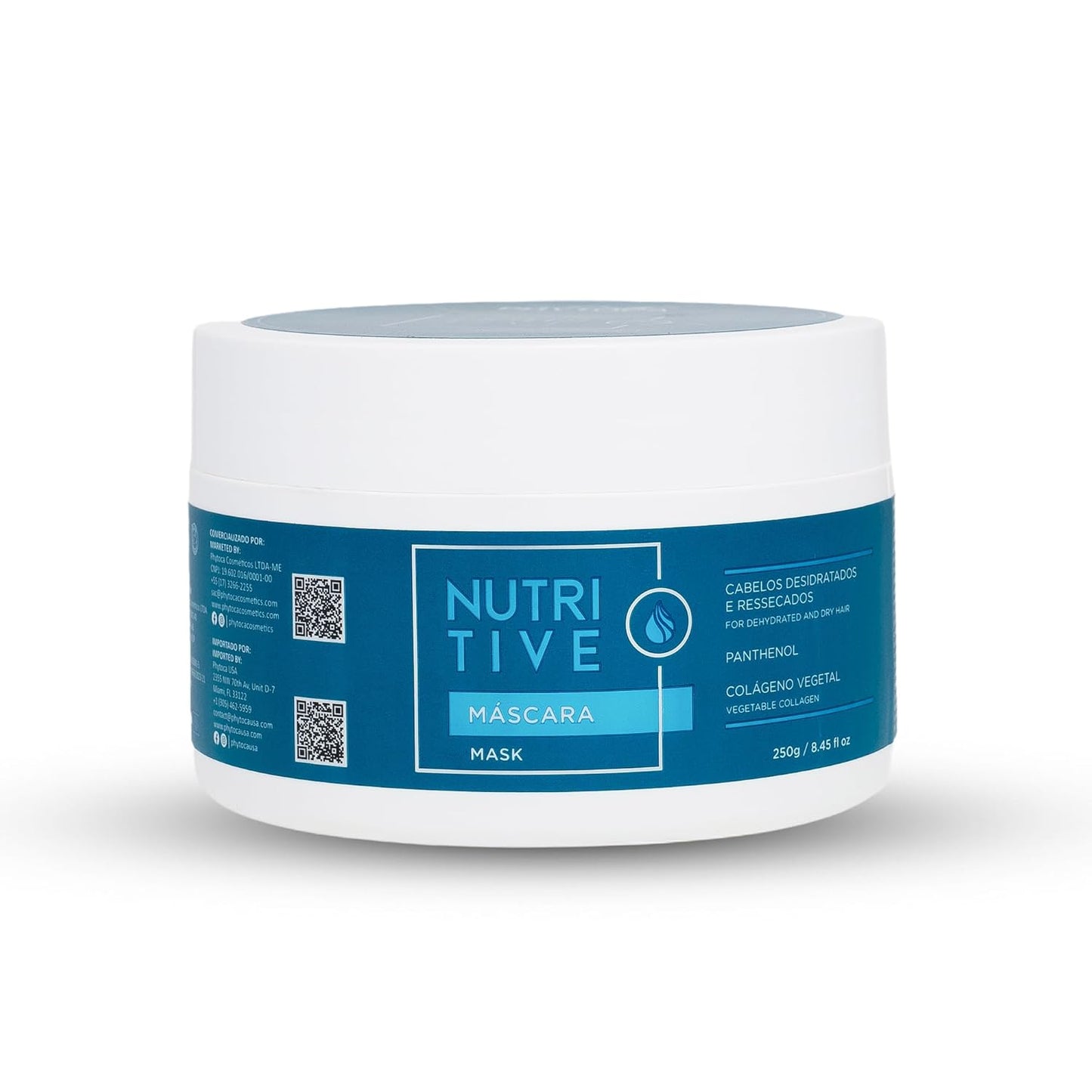 Phytoca Cosmetics Nutritive Hair Mask - Deep Hydration & Nutrition for Dry Hair | 8.45 oz, Collagen & Pro-Vitamin B5