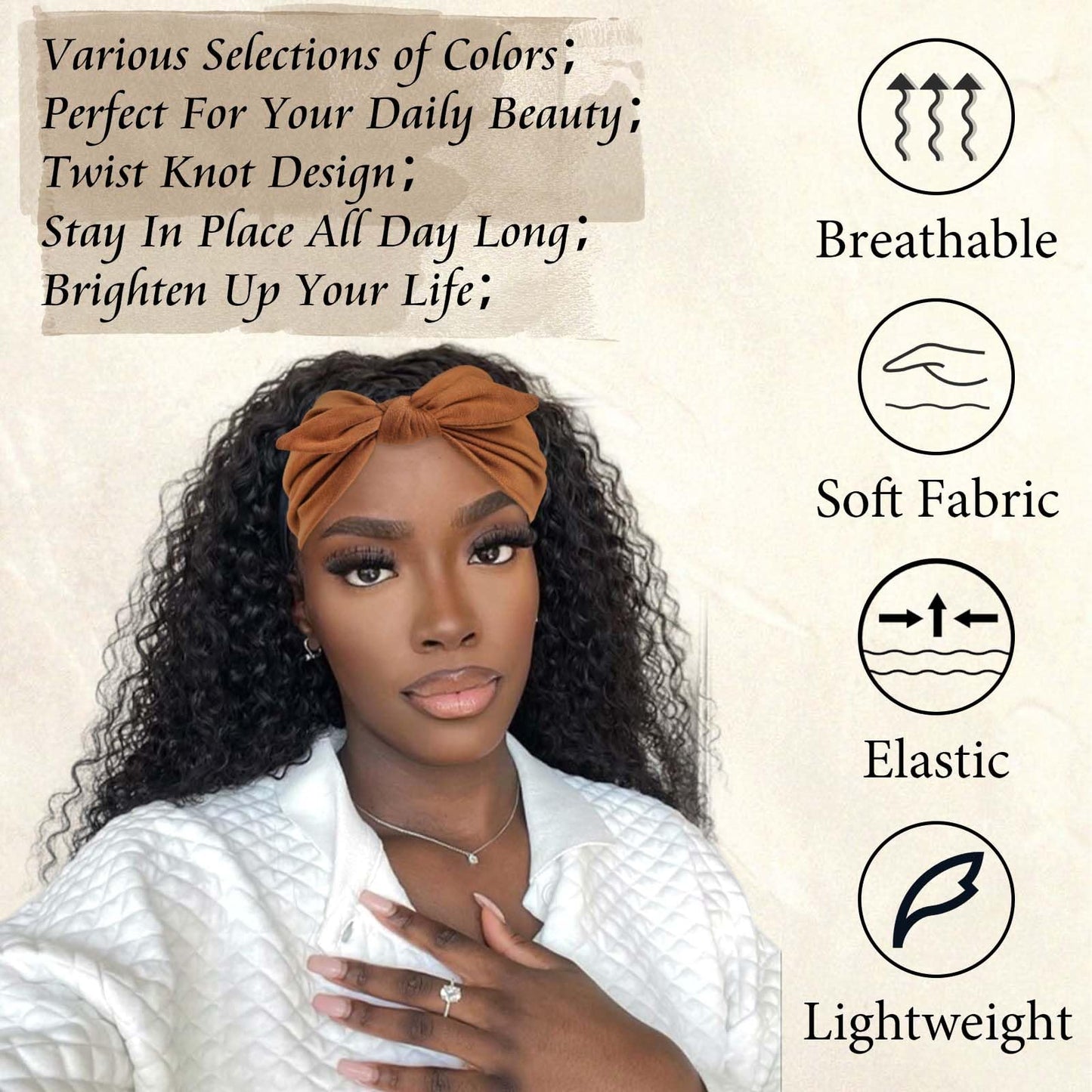 STGDAK Bow Headbands for Women Wide Headbands Elastic Headwraps Knotted Hairband Rabbit Ears Turban Headband Non Slip Boho Bandana Headband Cute Head Wraps Workout Yoga