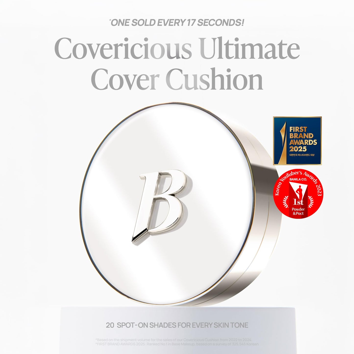 BANILA CO Covericious Ultimate Cover Cushion | Pore Blurring & Seamless Finish | Up to 100HR Long-Wear Matte Foundation | 20 Inclusive Shades | Korean Cushion Foundation (14g / 0.49 oz), 21C ROSE
