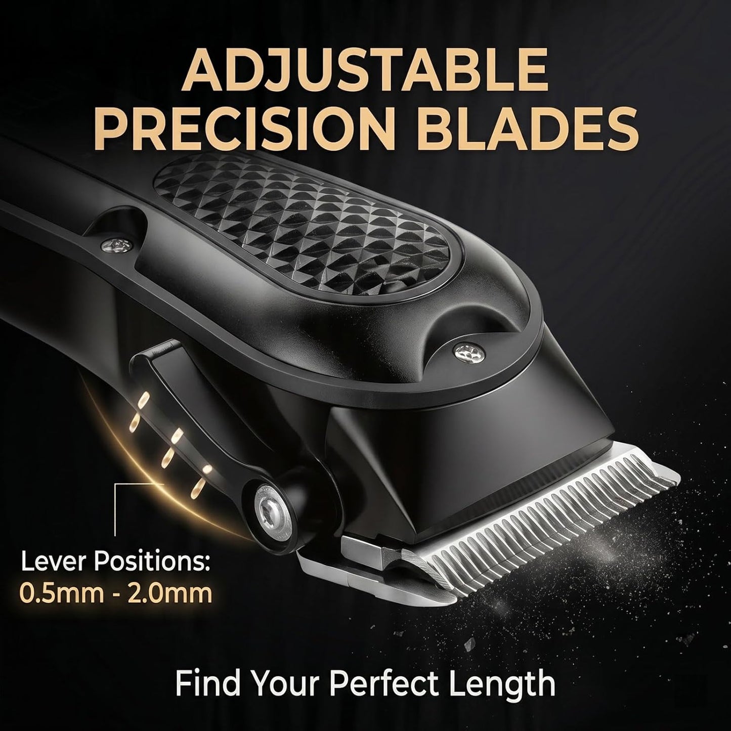 Professional Hair Clippers for Men - Cordless Barber Hair Cutting Kit | Rechargeable with LCD Display