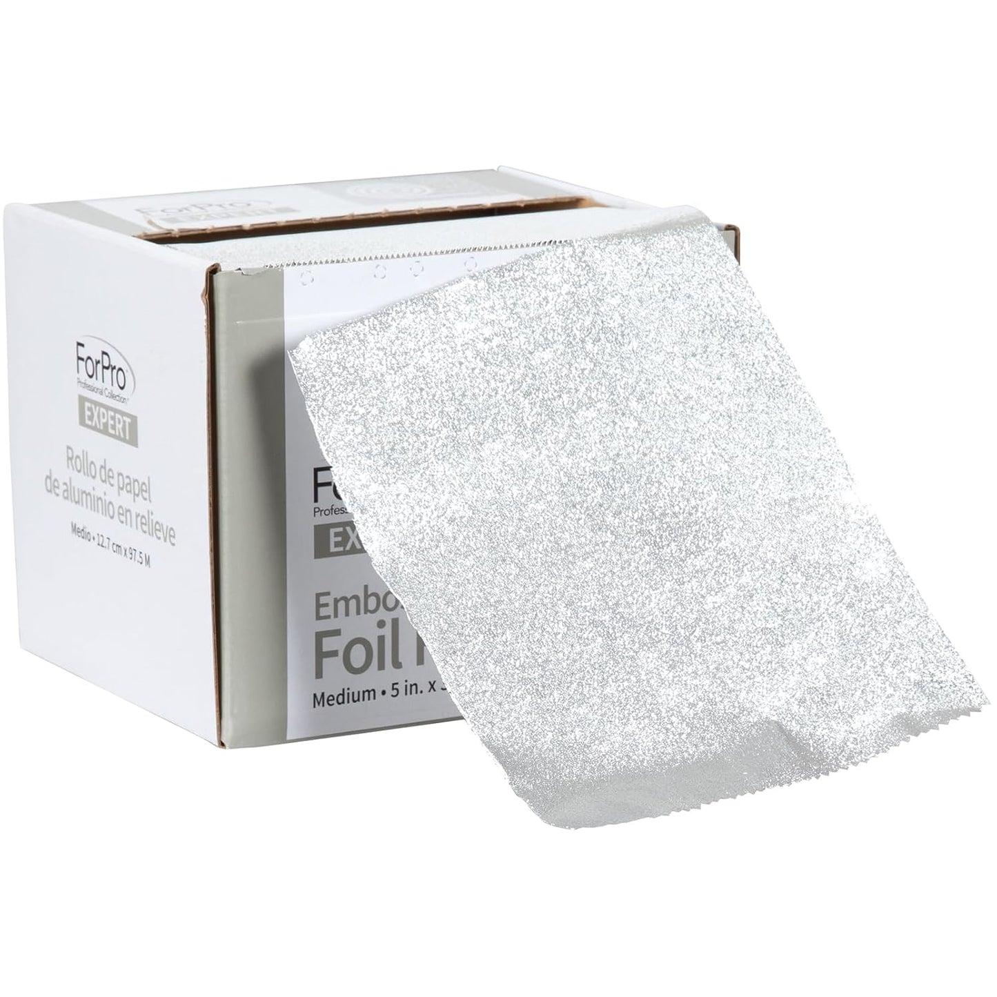 Professional Aluminum Foil Roll for Hair Coloring - 320 Ft Embossed Silver Foils | Ideal for Highlights
