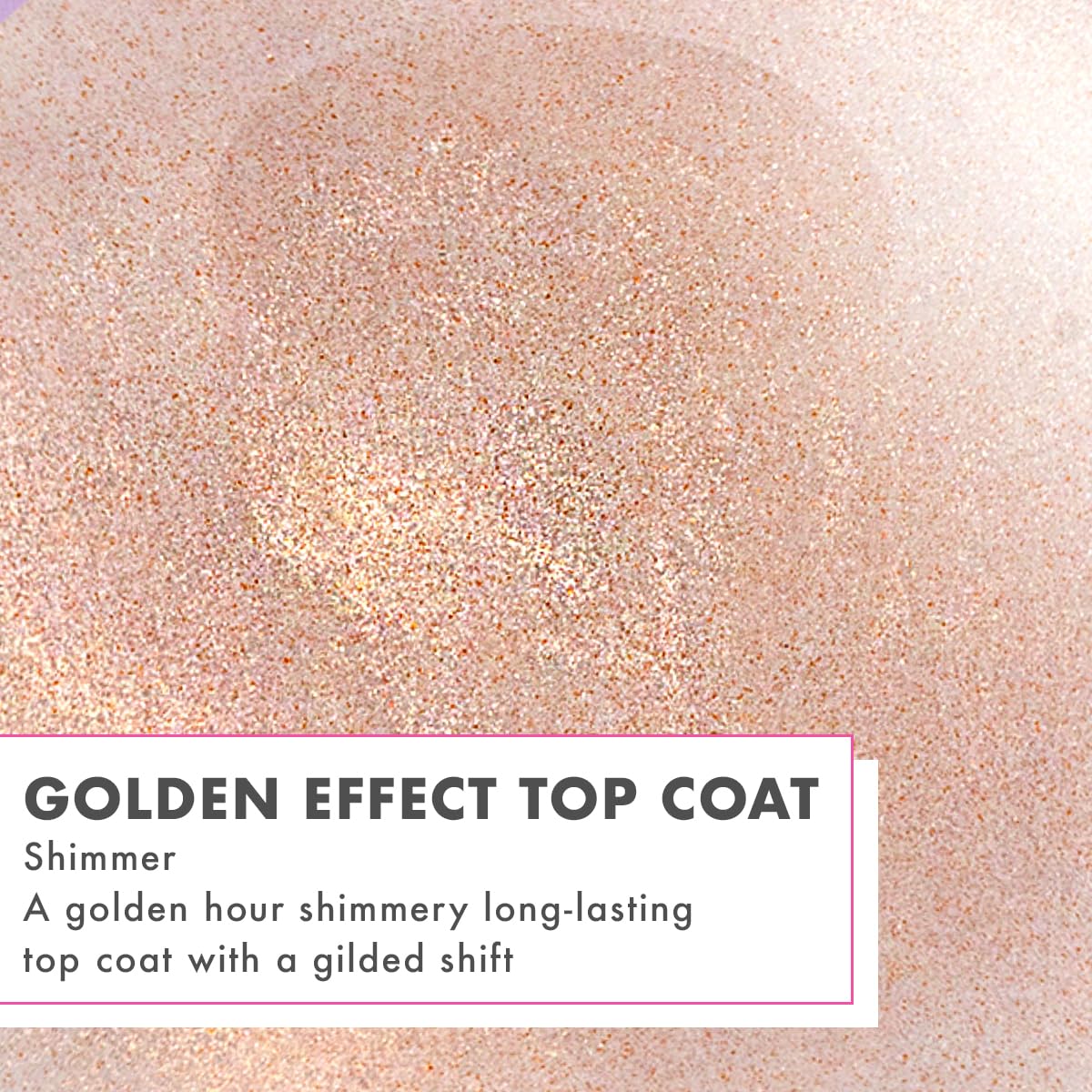 Olive & June Long Lasting Nail Polish Top Coat - Golden Effect | Gel-Like Finish | No Lamp Needed | Lasts up to 10 days | Salon-Quality at Home | Vegan & Cruelty-Free | Chip-Resistant | Gold Shimmer