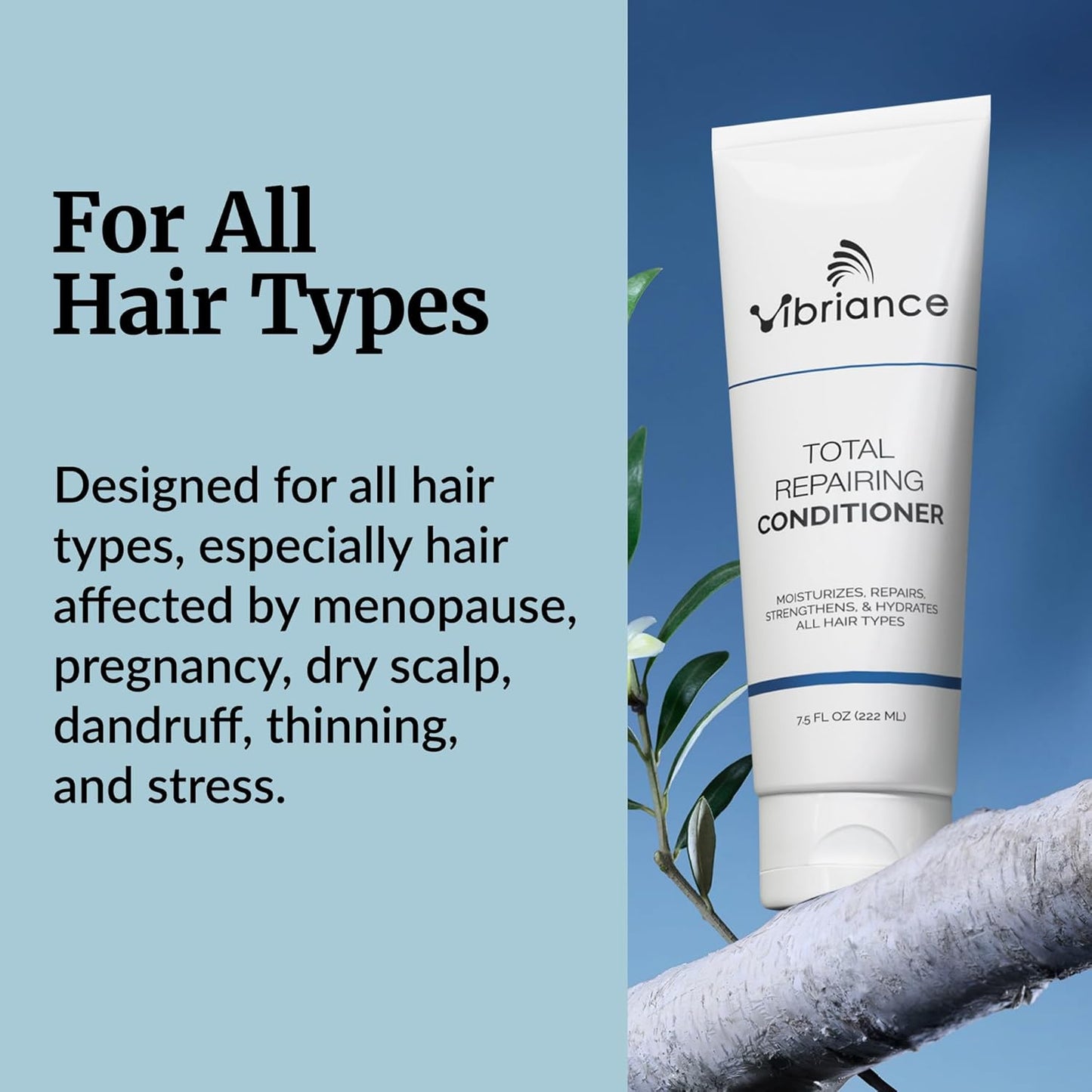 Vibriance Total Repairing Conditioner - Biotin Thickening Formula for Aging Hair | Ideal for Thinning Hair & Dry Scalp