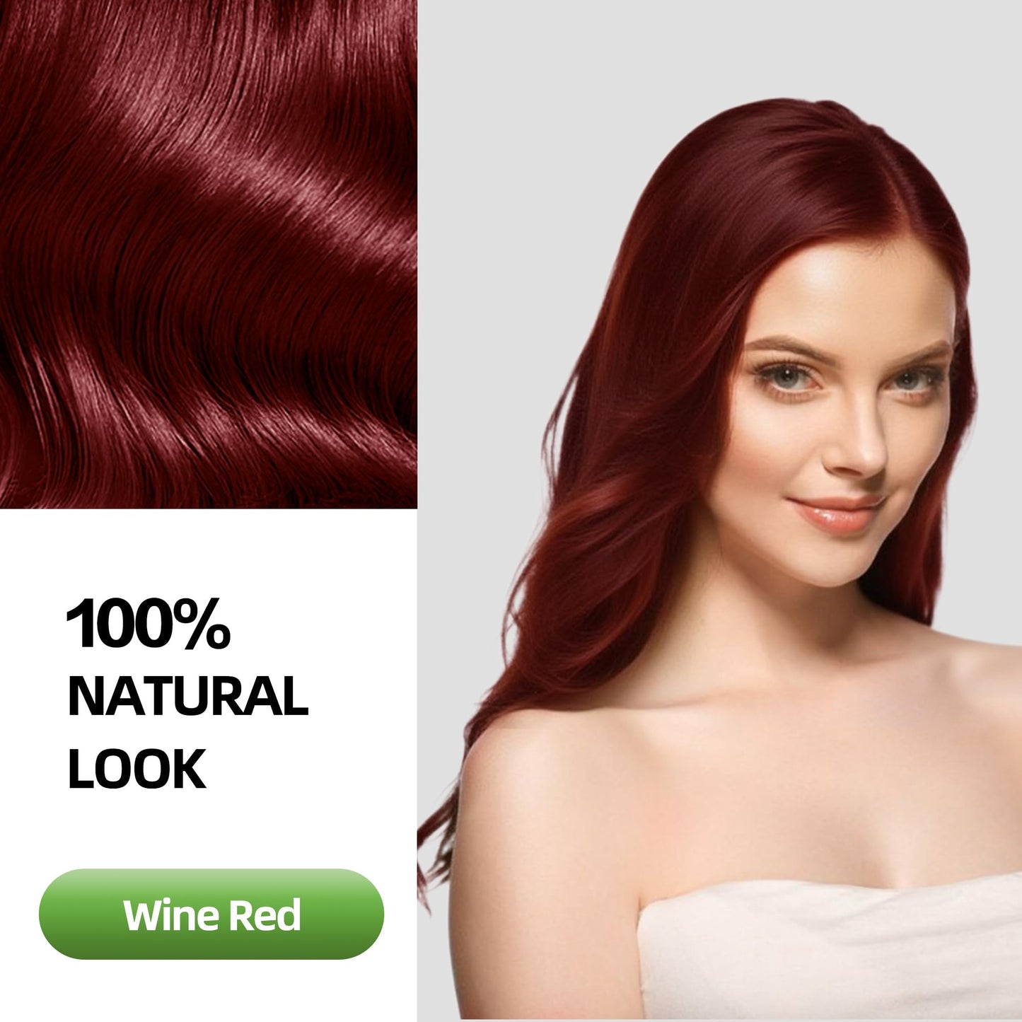 SHIHUANUO Hair Dye Shampoo 3 in 1 for Gray Hair Coverage, Herbal Ingredients Natural Shampoo Hair Dye for Women & Men/Ammonia-Free 520m（Wine Red）