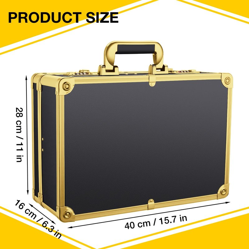 Noverlife Large Barber Carrying Case with Code Lock, 16x11x6in Hairdresser Tool Box Organizer Traveling Case, Portable Travel Barber Suitcase for Hair Stylist Pet Groomer Beauty Salon Makeup Artist