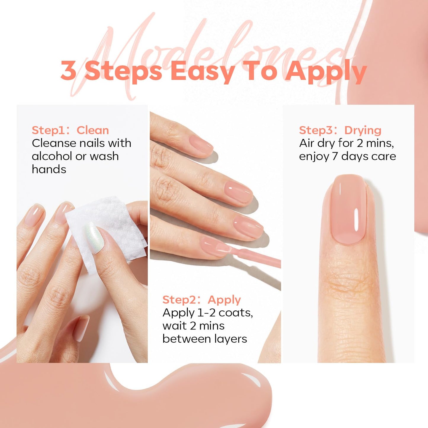 Nail Strengthener & Growth Hardener | Extra Strong Nude Polish for Damaged Nails - 15ml