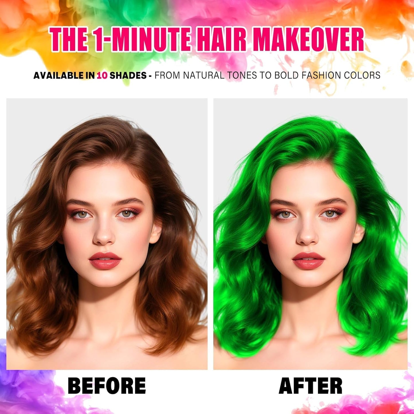 Temporary Green Hair Color Spray - Washable Hair Dye for Kids, Women & Men | 4.06oz Natural Gel for Parties & Cosplay