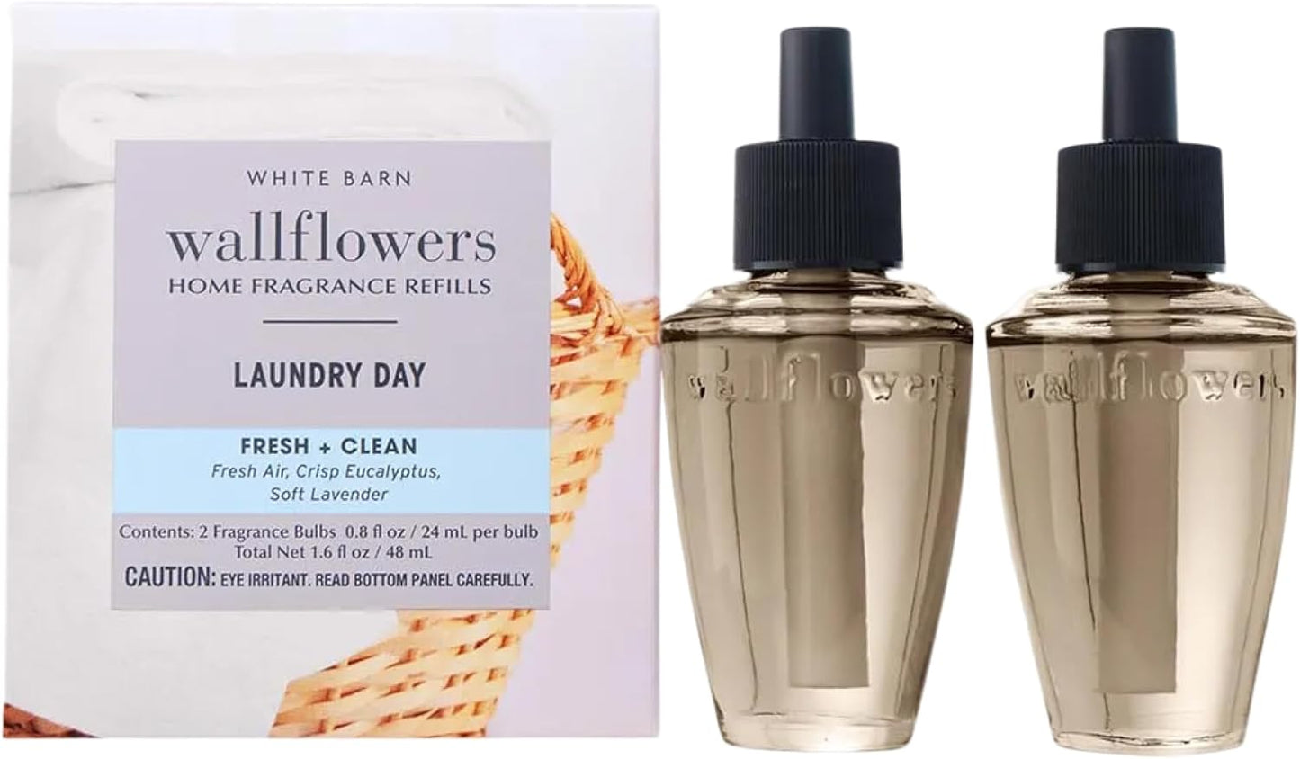 Wallflowers Refills - Laundry Day Scent Plug-In Air Freshener | 2 Pack for Bedrooms, Bathrooms & Living Spaces