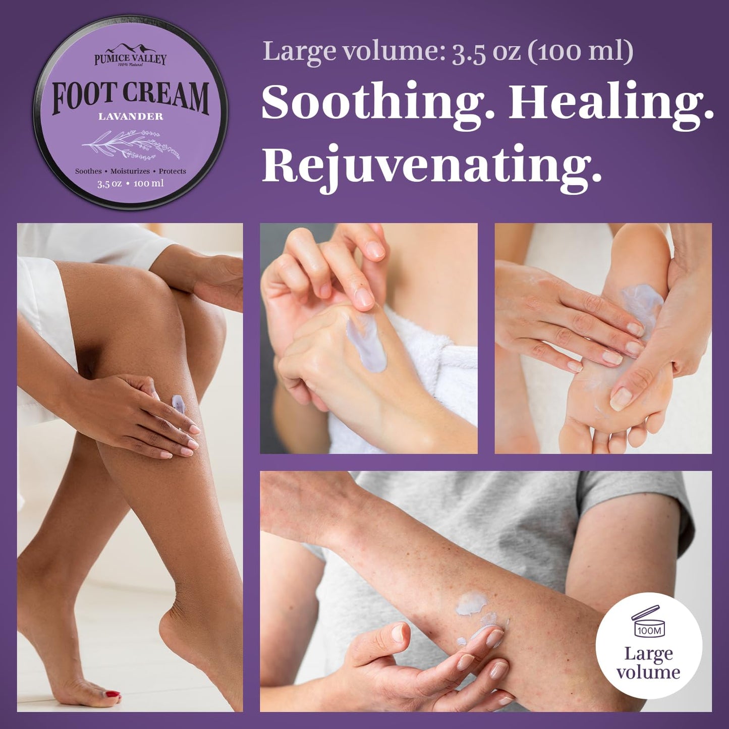 Pumice Valley Foot Balm Cream for Dry Cracked Heels and Feet - Natural Foot Moisturizer Balm for Calluses and Dry Feet Treatment
