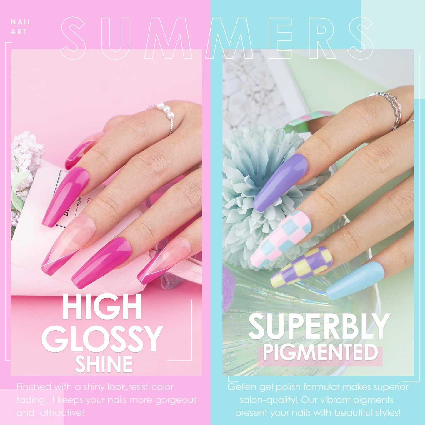 Gellen Gel Nail Polish Starter Kit - 12 Colors with UV Light & 72W Nail Lamp | Complete Manicure Set
