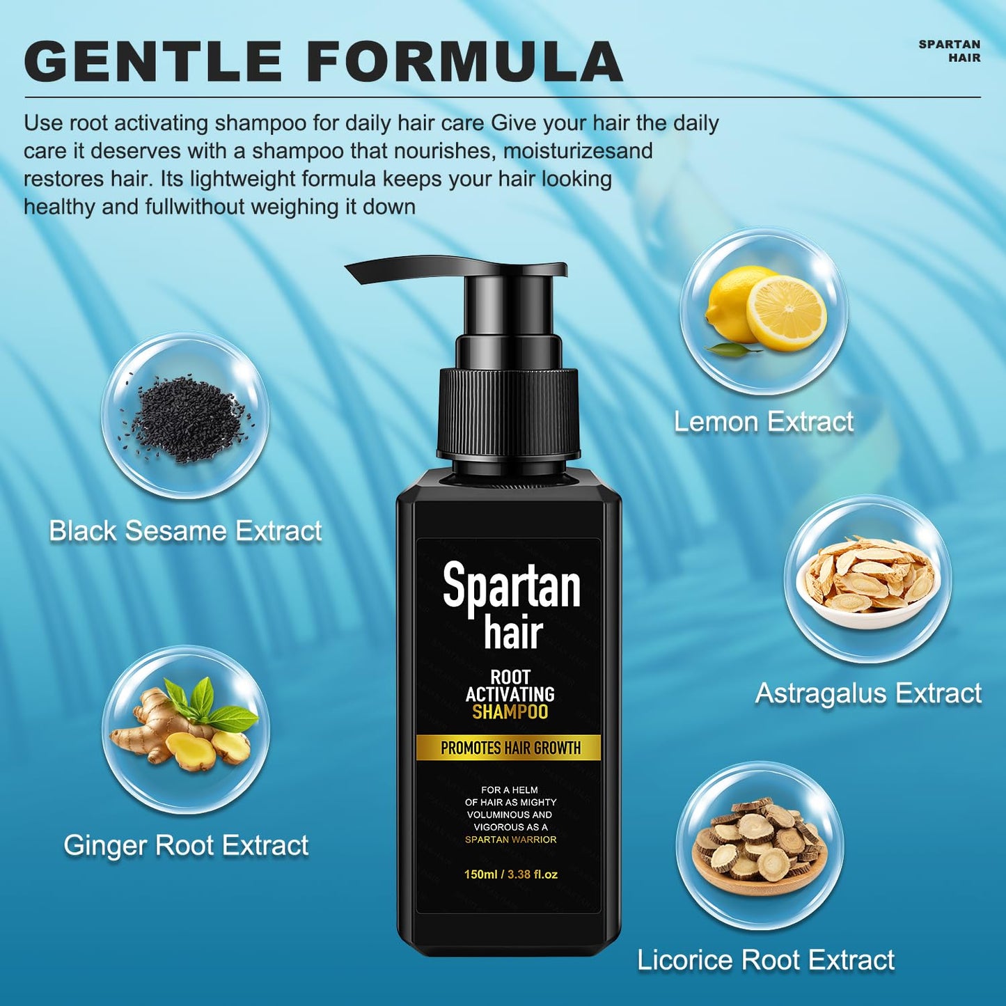 Shampoo for Men- Strengthening & Smoothing System for Thinning and Gray Hair - Adds Volume & Nourishes - Men & Women