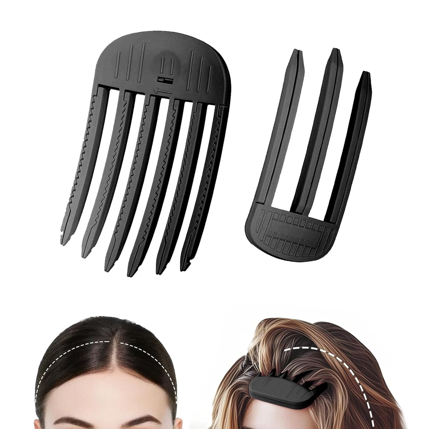 Volumizing Hair Clips for Women - No Crease Root Lifting Tool for Natural Puffy Styles | 2 Pcs, Pink