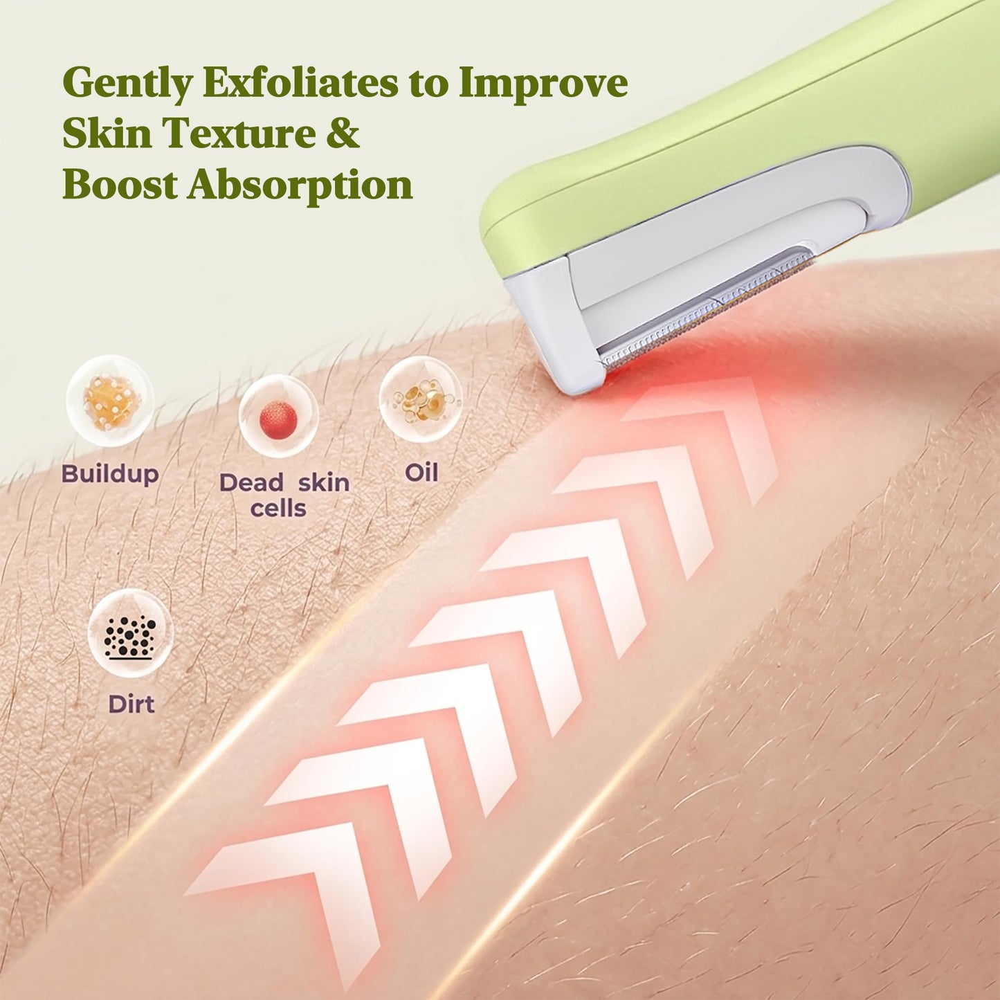 WLU Dermaplane Razor for Women Face, Peach Fuzz Removal & Exfoliation