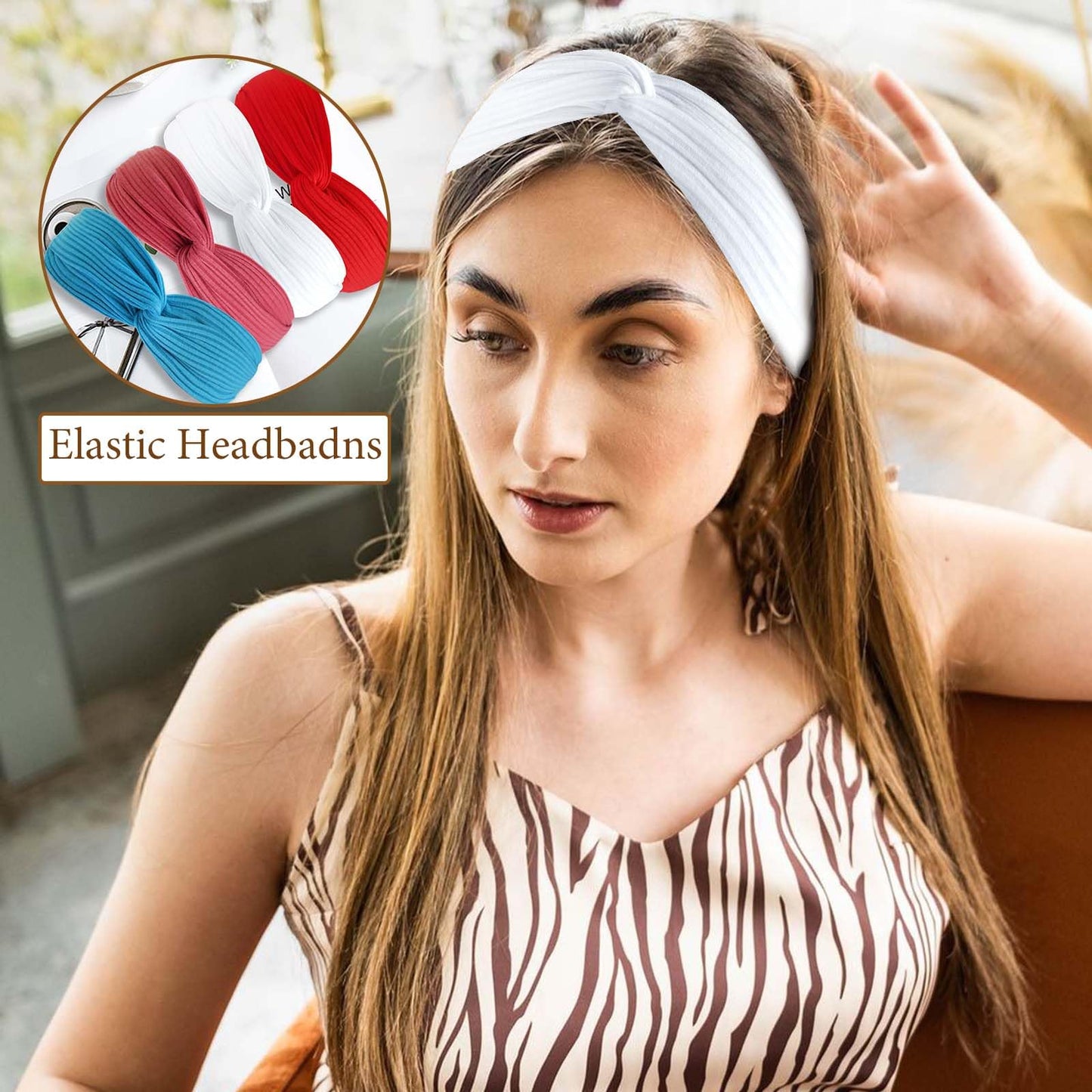 STGDAK Headband For Women's Hair Band Cute Hair Wrap Wide Headband 4Pcs