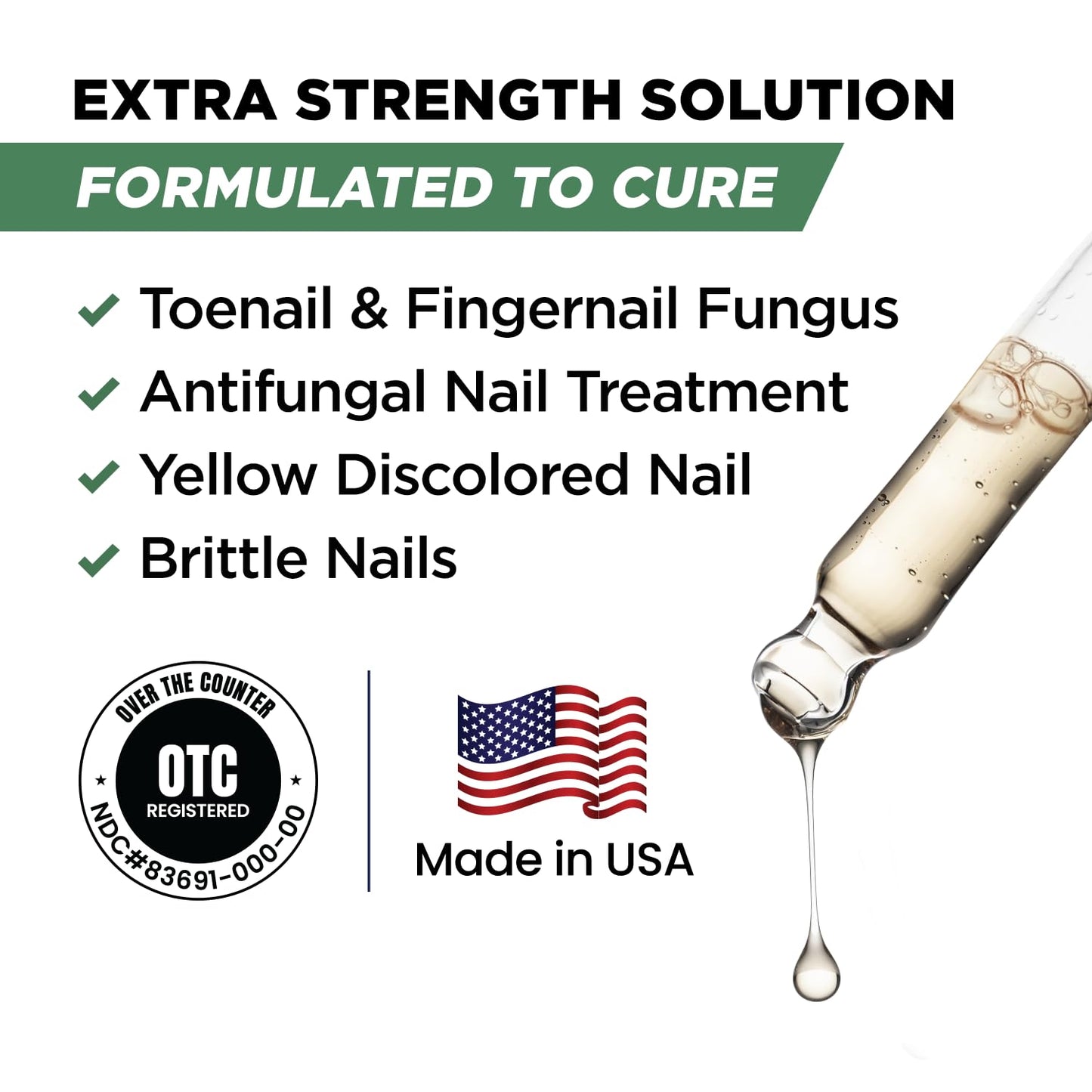 Toenail Fungus Treatment - Extra Strength Nail Repair with Tea Tree & Oregano Oil | Athletes Foot Solution, Made in USA