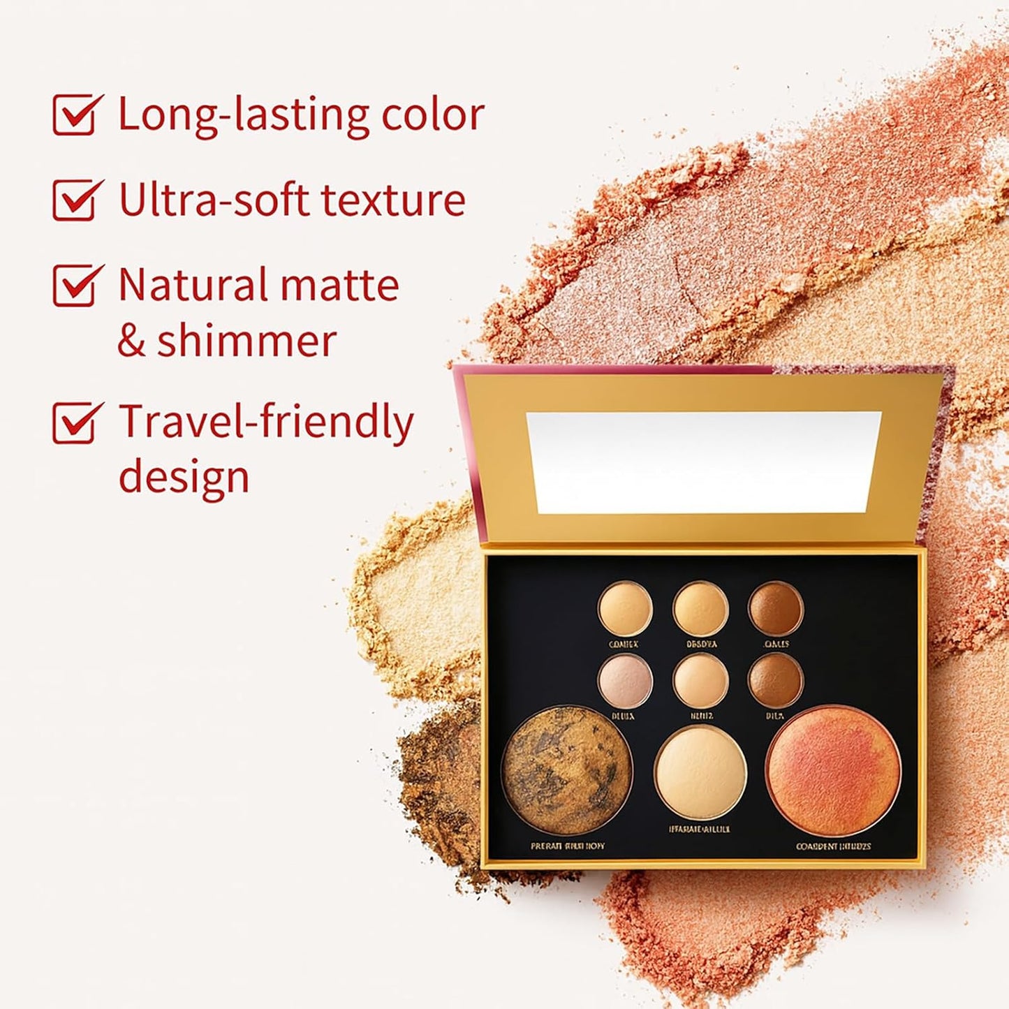 K'APEINE All-in-One Makeup Palette - 9 Neutral Shades for Eyeshadow, Blush, Highlighter & Contour | Everyday Matte & Shimmer Finish