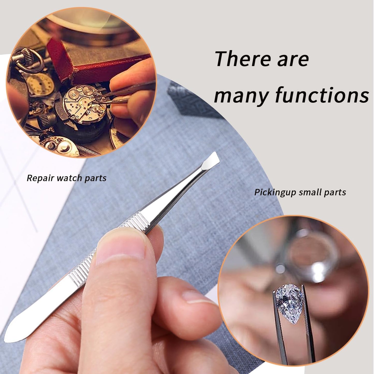 Tweezers for Women Facial Hair,High Precision Stainless Steel Tweezerman Tweezers for Eyebrows Facial Hair, Splinter and Ingrown Hair Removal,2 Count