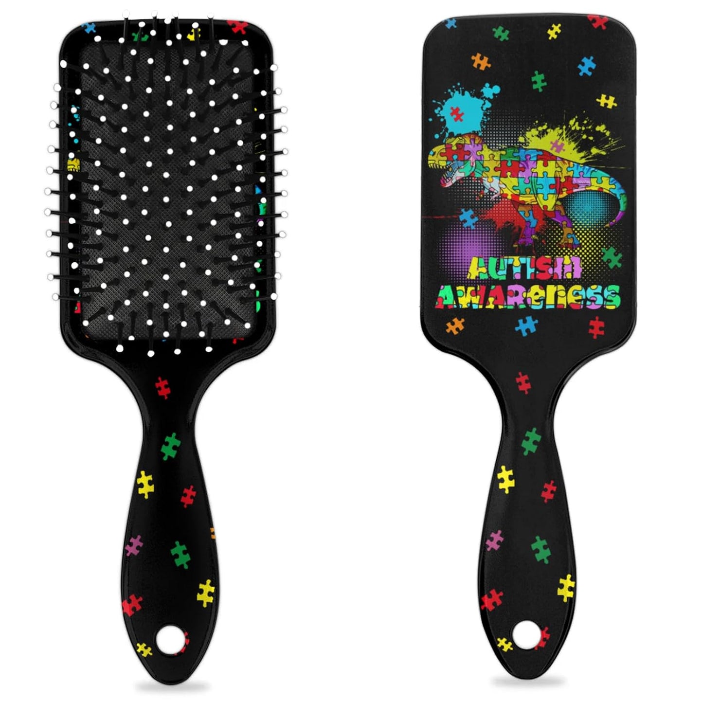 Kids Detangler Hair Brush - Pain-Free Comb for Wet & Dry Hair | Dinosaur Design for Boys & Girls