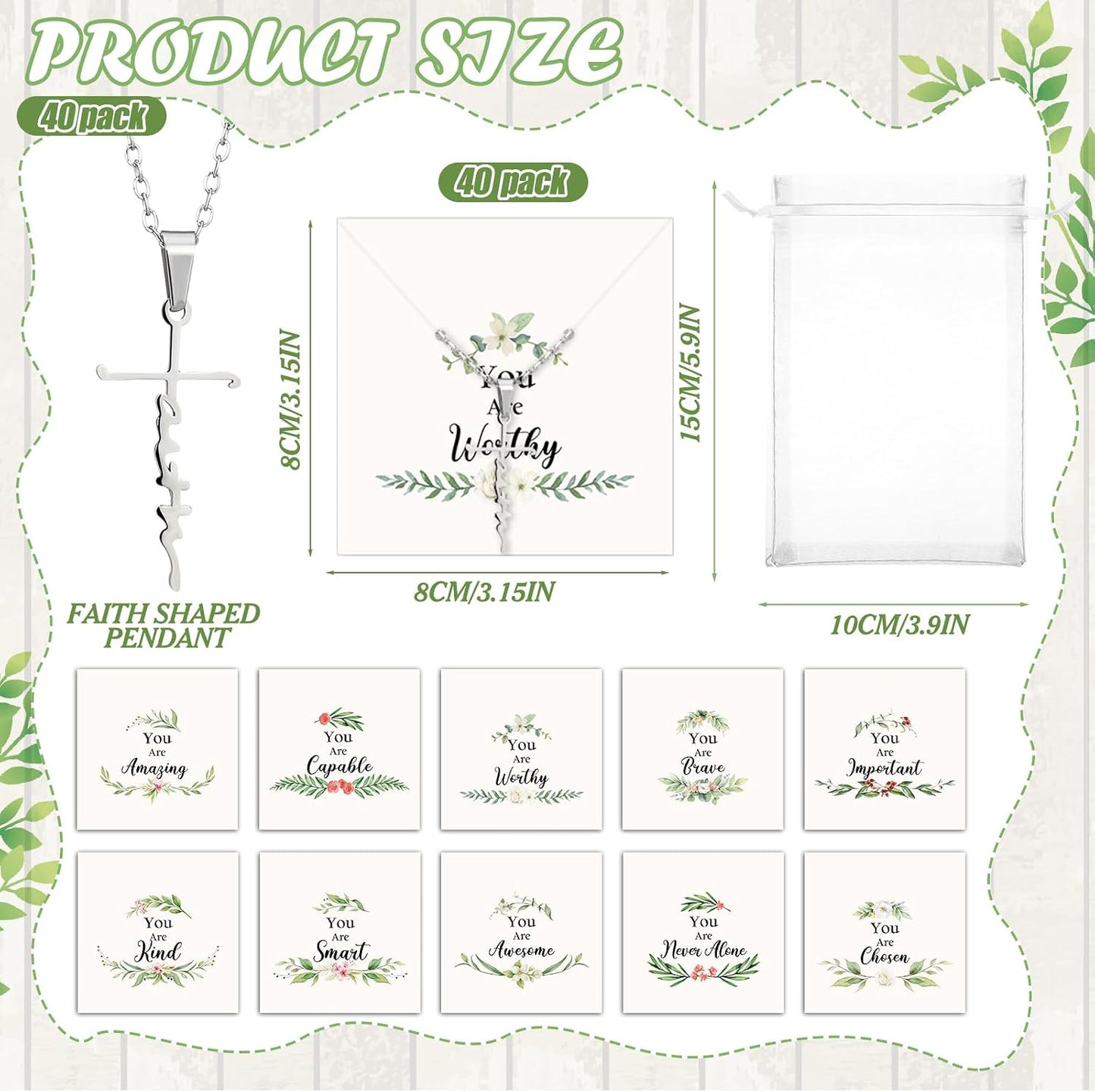 Christian Faith Pearl Necklaces - Elegant Church Gifts for Moms & Women | Bulk Options Available (10/20/40)