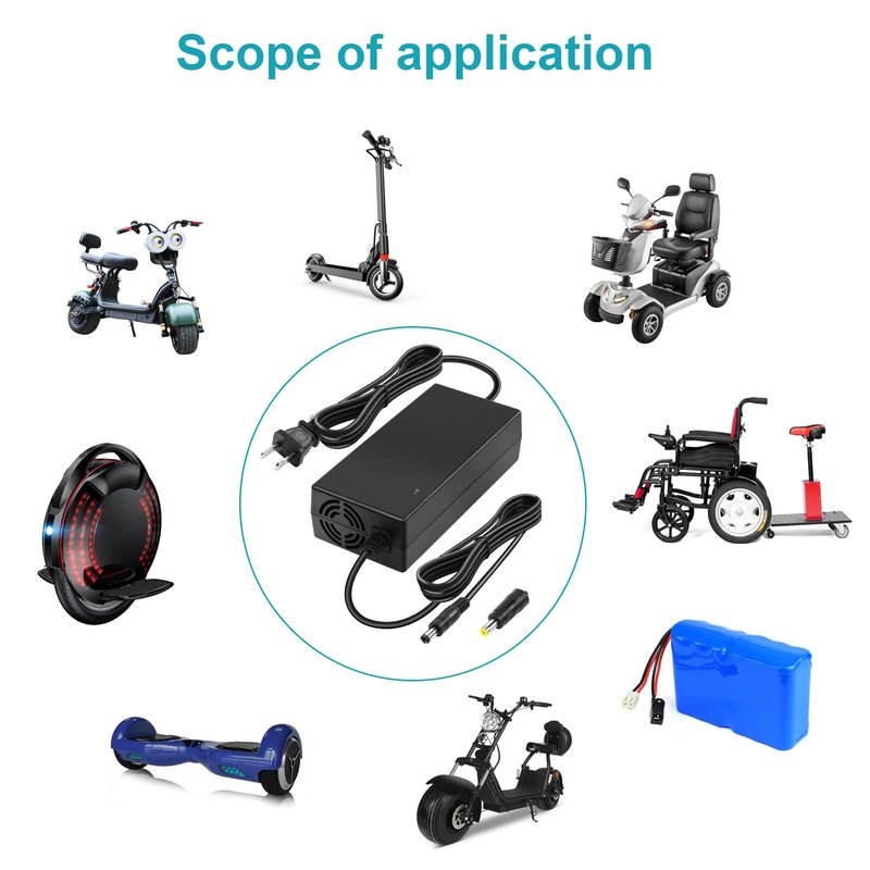 54.6V 2A Electric Charger for 48v Fast and Safe Charging of 13S Li-ion Battery