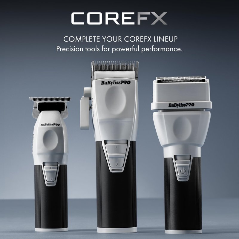 BaBylissPRO COREFX Professional Hair Clippers for Men with 6,800 RPM Motor, Cordless Clippers with 6 Guards, Stainless Steel Blade, 2-Hour Runtime