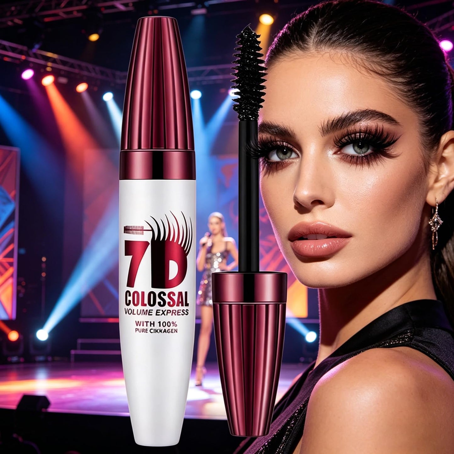 Waterproof Mascara - 7D Lengthening & Thickening Formula | 2PCS Black for Fuller Lashes