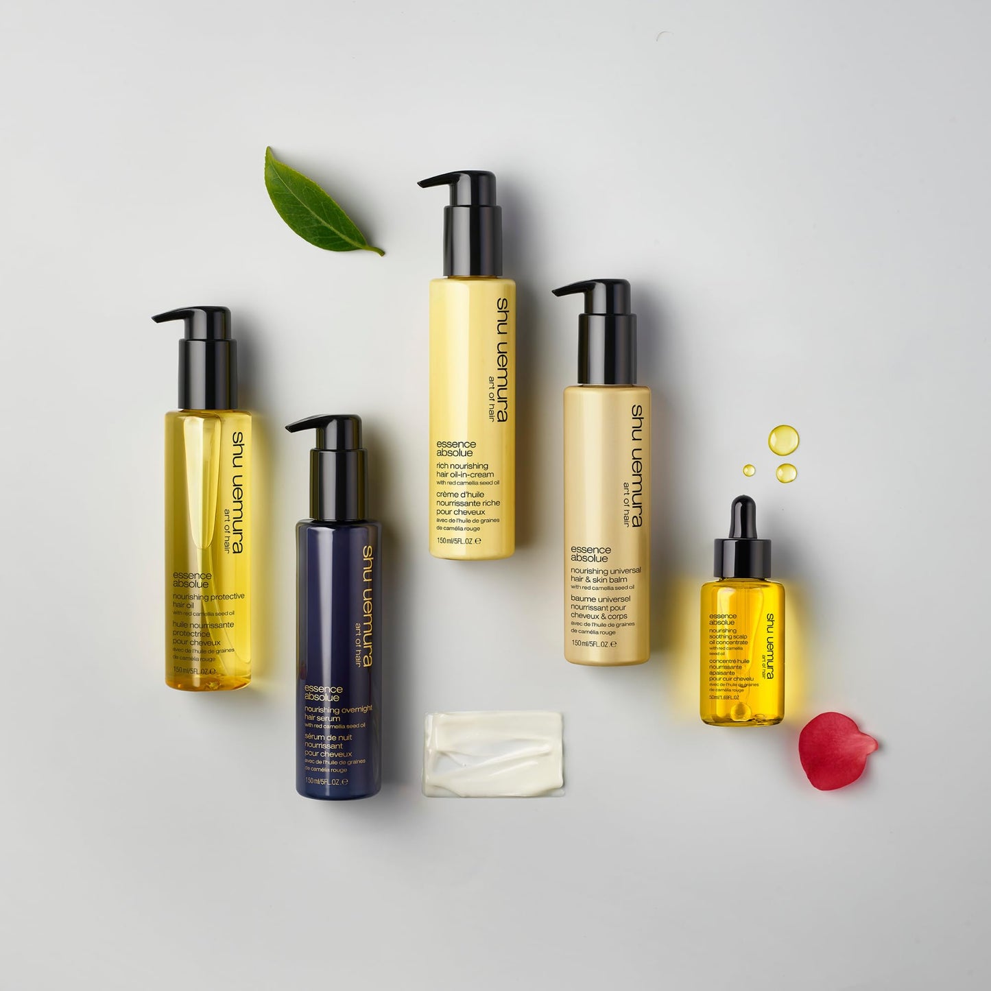shu uemura art of hair Essence Absolue Nourishing Protective Hair Oil - Lightweight Multi-Benefit Leave In Treatment, Hydrates, Adds Shine, and Reduces Frizz with Heat Protection, 5 Fl Oz