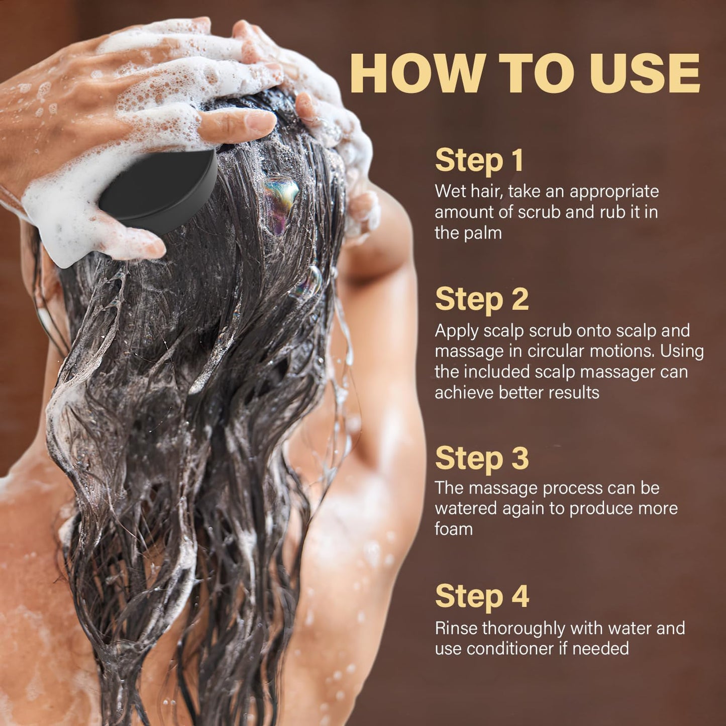 Scalp Scrub for Hair Growth - Exfoliating Deep Cleanser with Batana Oil & Rosemary | 10.93 oz