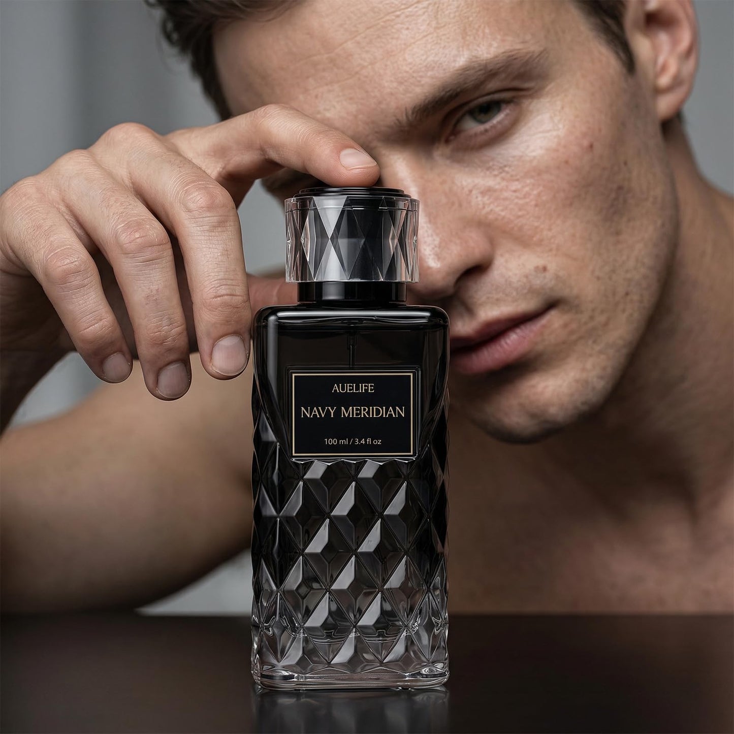 Auelife Cologne for Men, Alcohol-Free Long Lasting Perfume Fragrance, Fresh Lemon Citrus & Marine Scent with Cedar, Patchouli & Musk, 100ml / 3.4 Fl Oz, Daily Wear, Father’s Day Gift (NAVY MERIDIAN)