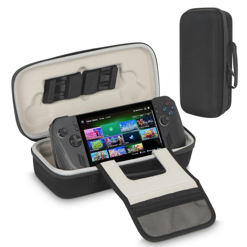 XINGFUDAO Carrying Case Compatible with ASUS ROG Ally X 2024 / ROG Ally 7" 120Hz Gaming Handheld, ROG Ally Game Console Organizer with Large Capacity (Gray)