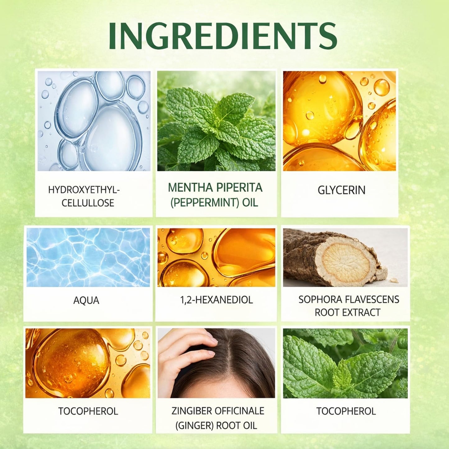 Hair Regrowth System, Advanced Hair Care with Ginseng, Eclipta Prostrata, Peppermint Oil and Ginger Root, Supports Fuller and Thicker Hair, Strengthens Roots for Men and Women