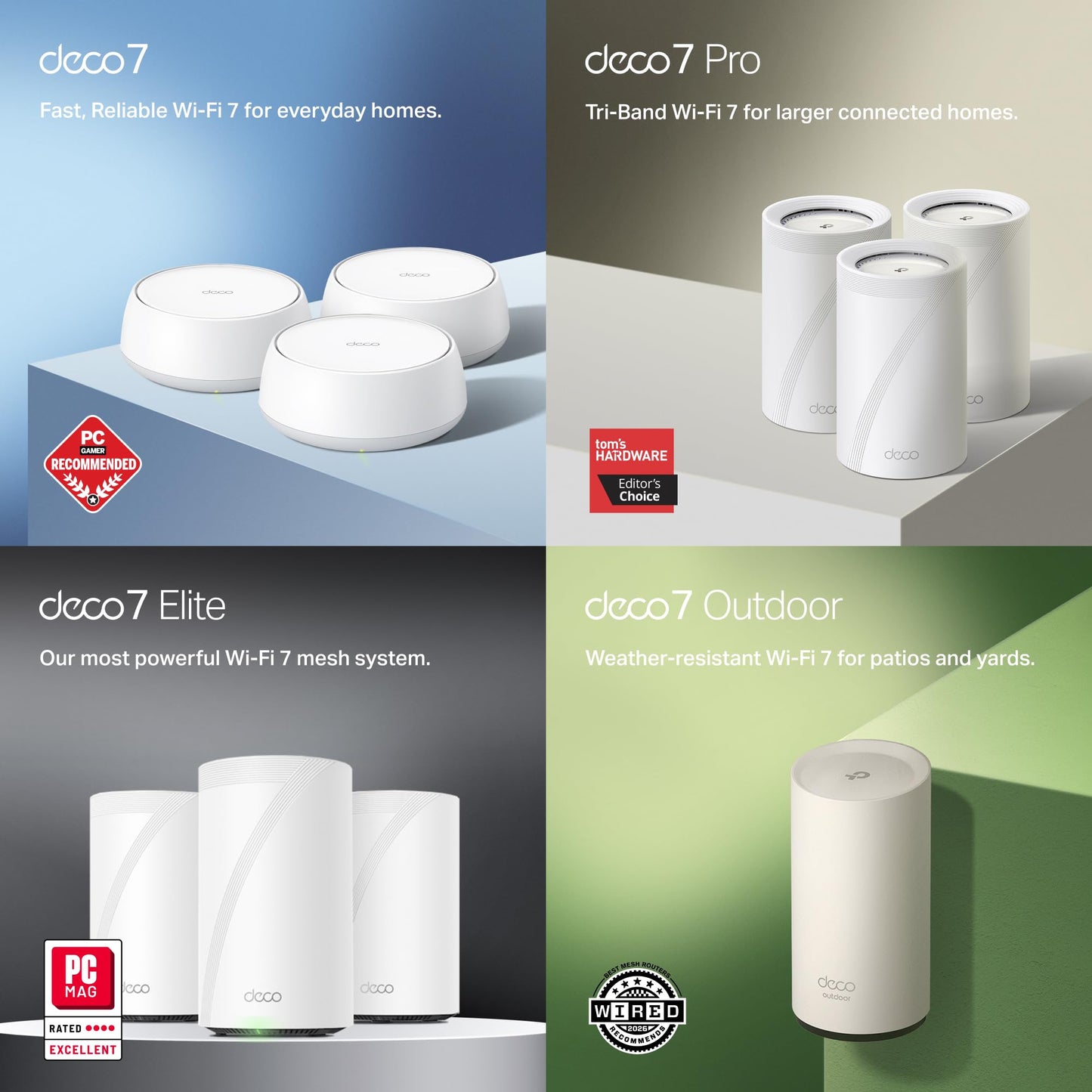 TP-Link Deco 7 BE25 Dual-Band BE5000 WiFi 7 Mesh Wi-Fi System | 4-Stream 5 Gbps, 240 Mhz | Covers up to 6,600 Sq.Ft | 2X 2.5G Ports Wired Backhaul | VPN,MLO, AI-Roaming, HomeShield, 3-Pack