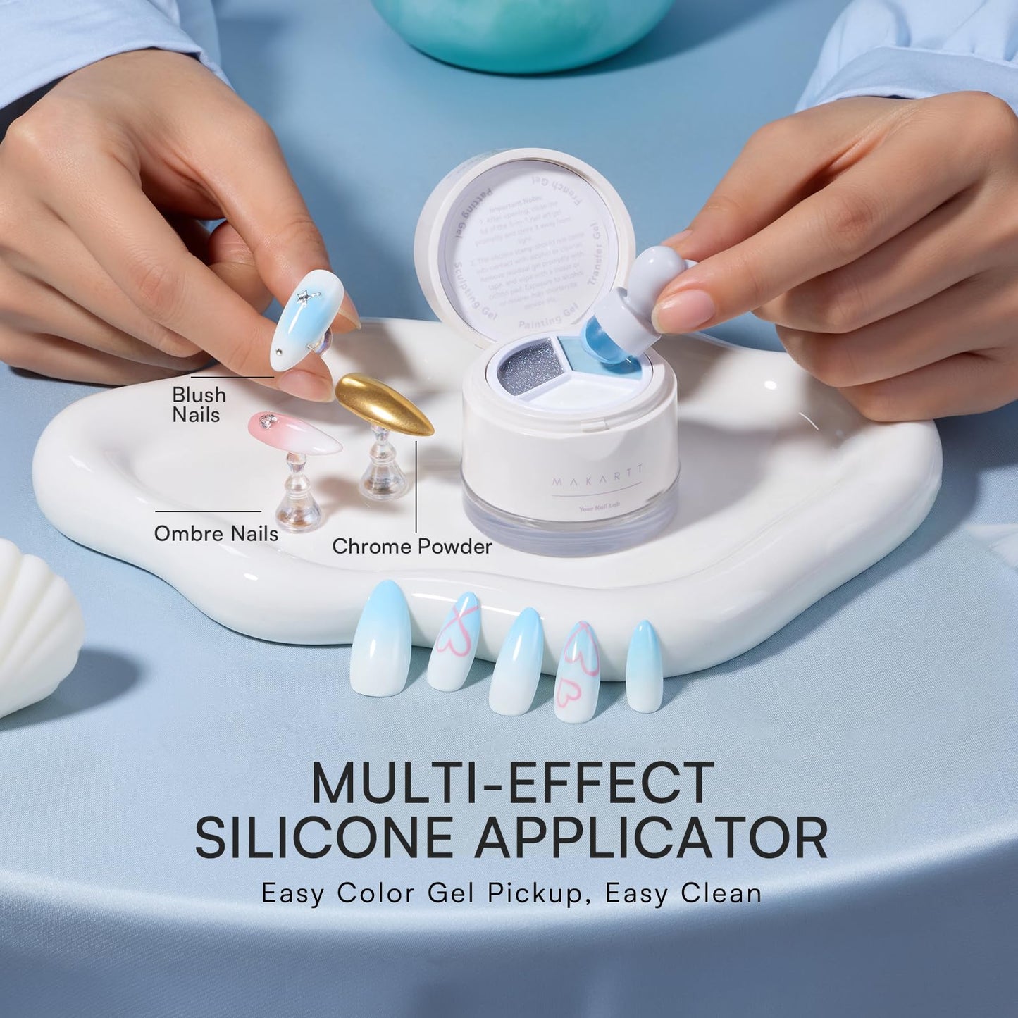 Makartt ColorPot 5-in-1 Nail Art Gel 3 Colors for DIY Nail at Home Salon