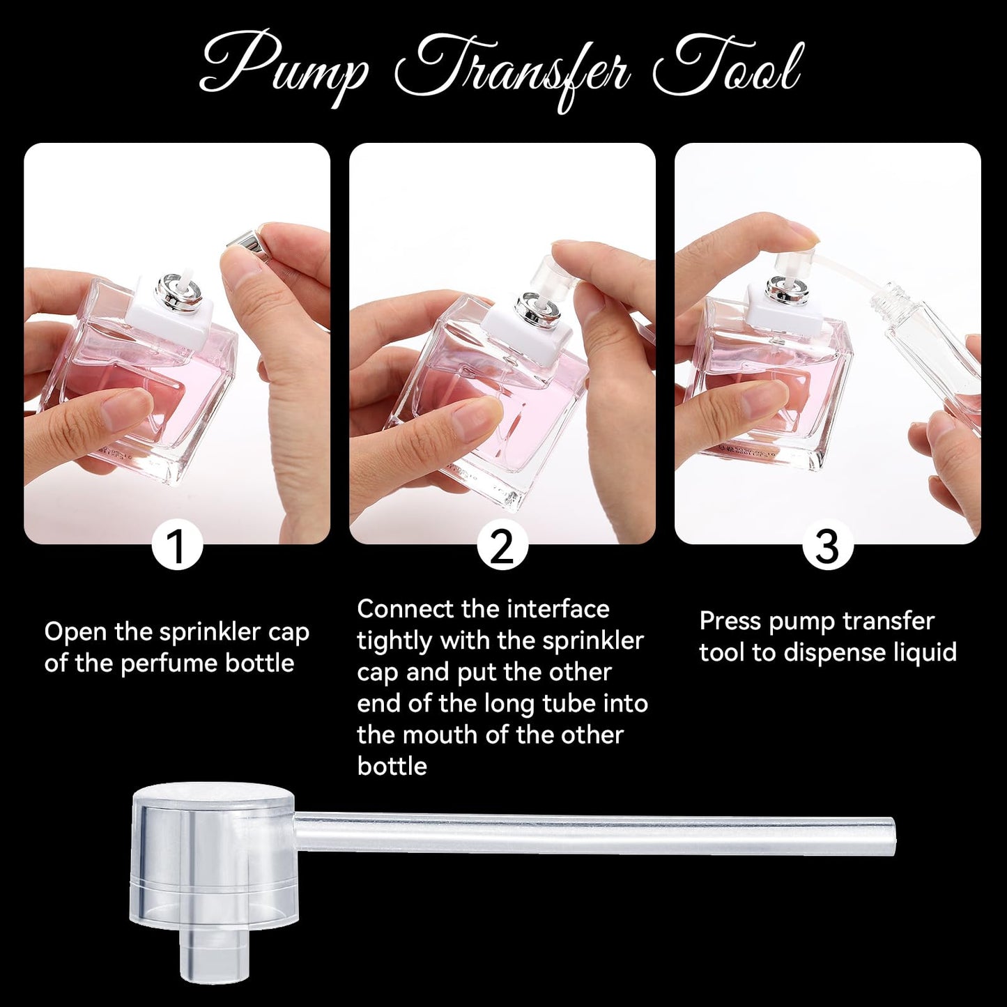 10pcs Perfume Refill Tool Kit,Plastic Perfume Dispenser Transfer Tools,Travel Refill Tool Set for Liquid Cologne Fragrance Sample Essential Oils (Clear, 10ml/10pcs)