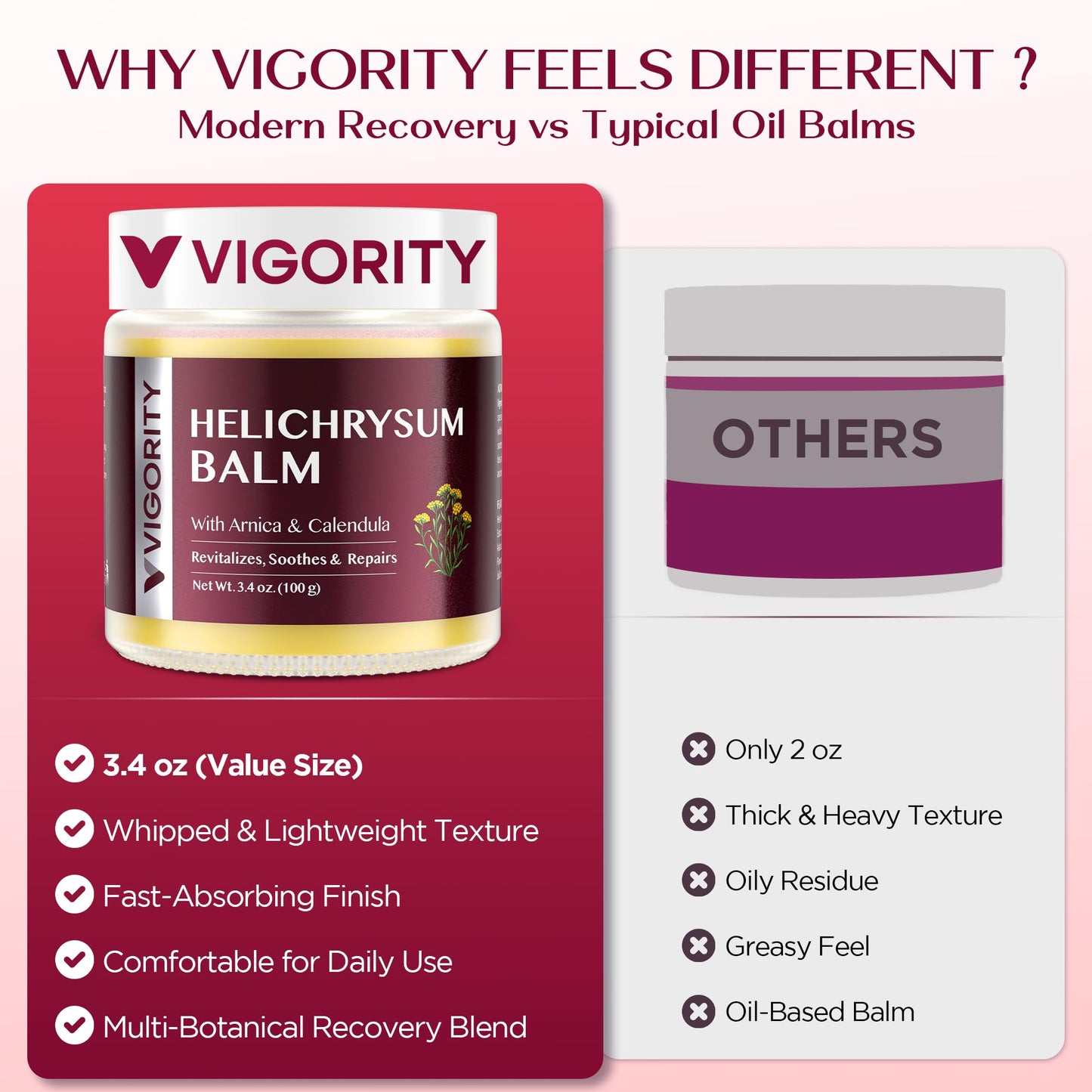Vigority Helichrysum Balm Soothes & Repairs: Restorative Arnica Cream with Calendula for Fragile, Thin Skin & Bruise-Prone – Moisturizes, Revitalizes & Strengthens Skin Barrier for Adult Seniors 3.4oz