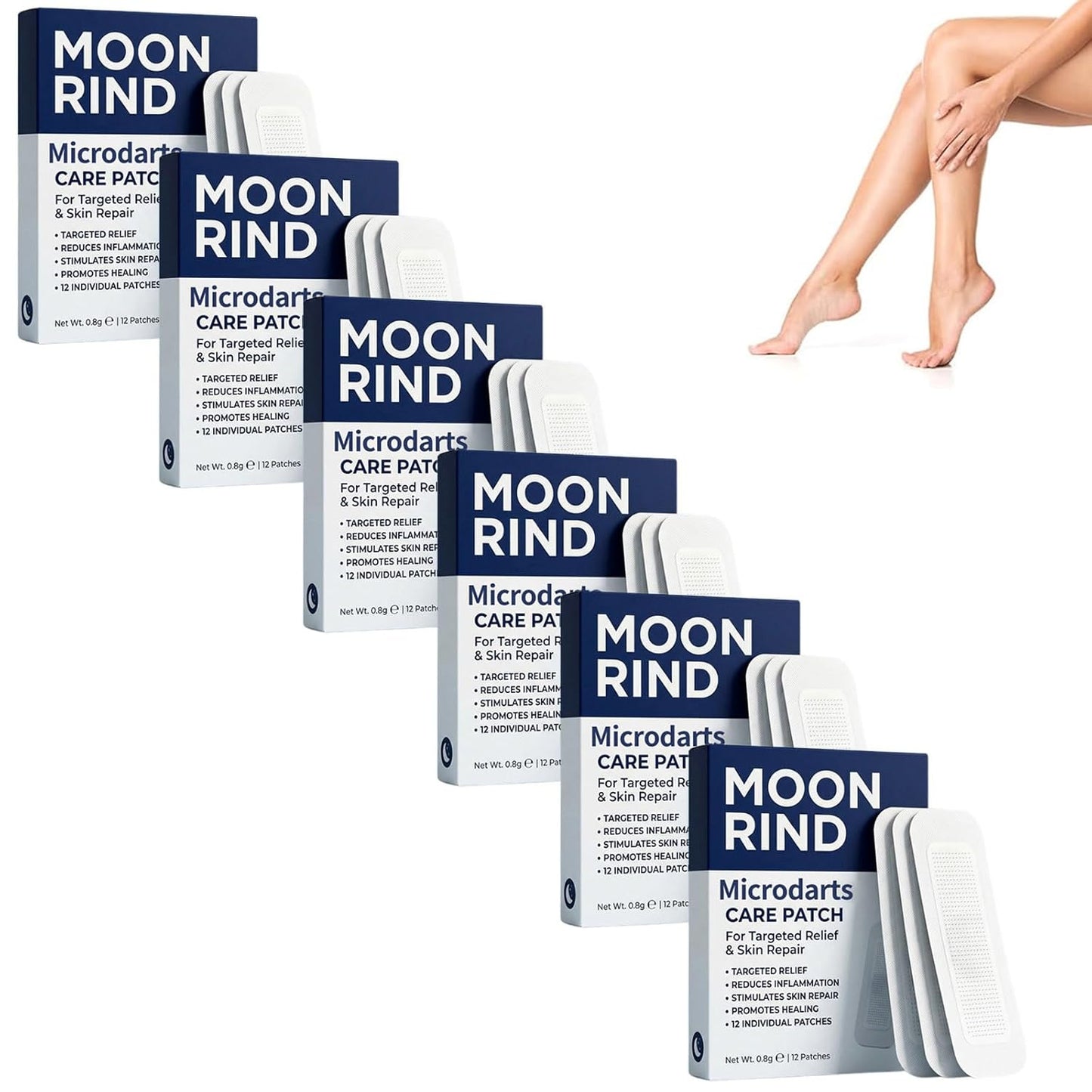 Moon Rind VeinTarget Microdarts Patch - Natural Varicose Vein Treatment for Legs | Improves Blood Circulation (3 Boxes)