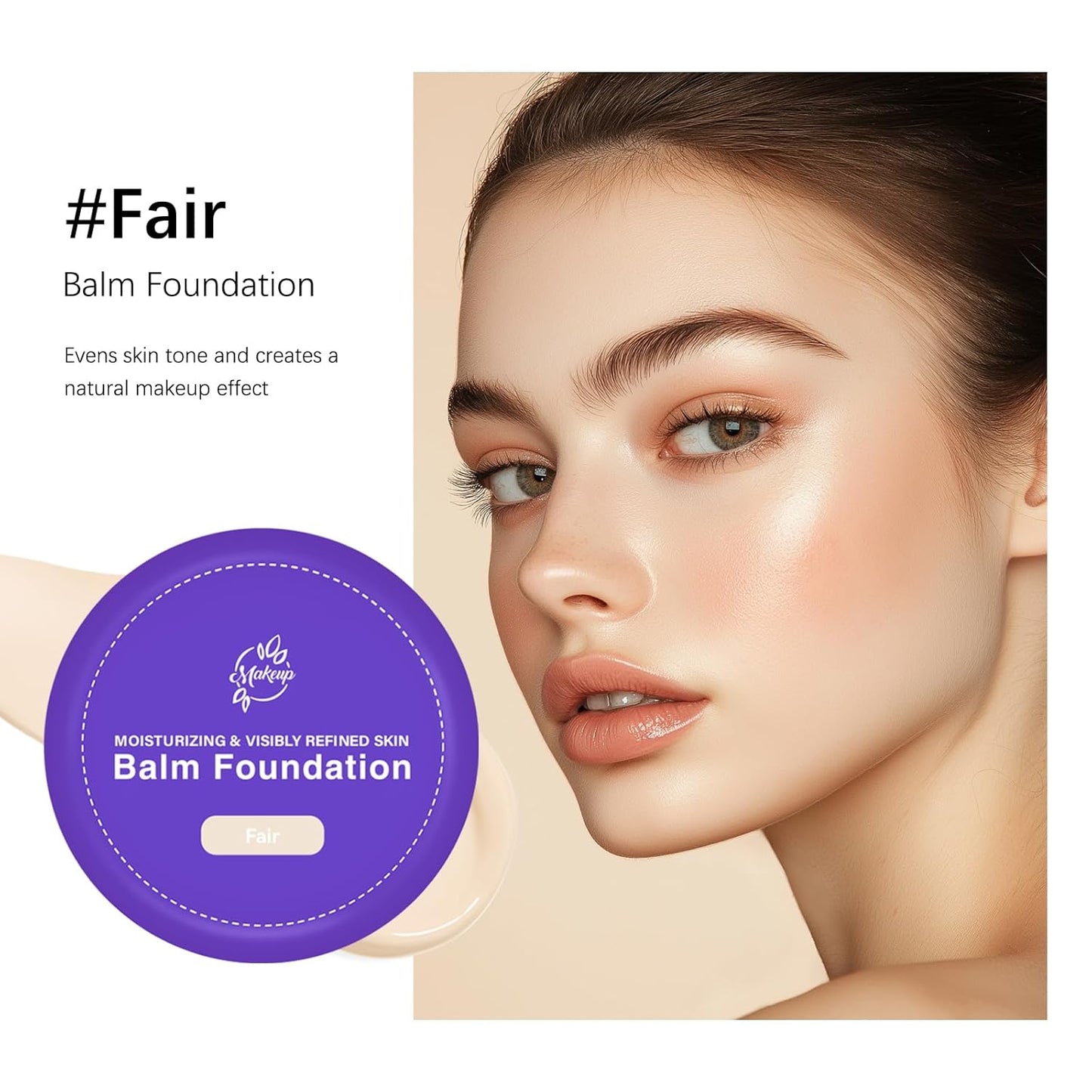 Balm Foundation for Mature Skin - Hydrating Tattoo Cover-Up, Full Coverage | Waterproof 20g (Fair)