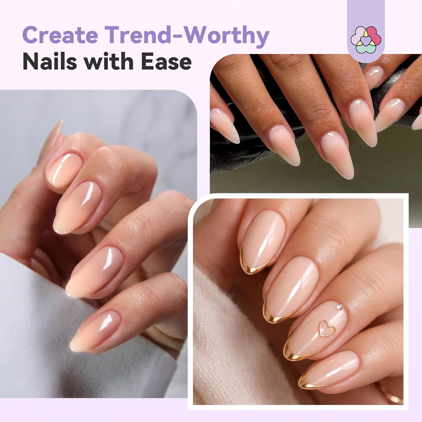 Airbrush Gel Nail Polish - Light Nude Non-Toxic Formula | Hema & Acetone Free, 20 ml for Ombre Nails