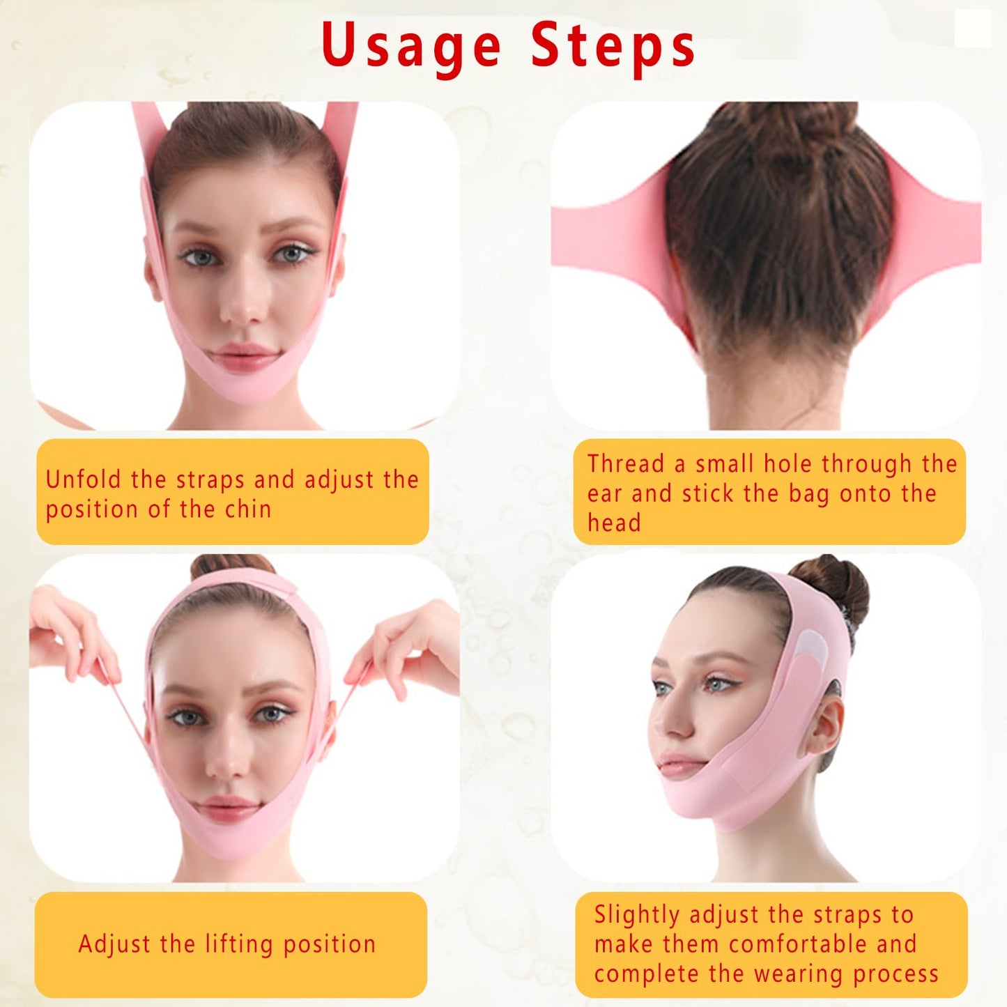 HGHJHVJ Post Surgical Chin Strap Silicone Face Mask Dou Ble Chin Reducer, V - Line Lifting Mask Chin Strap For Sleeping - Sculpting Jawline & Double Chin Reduction