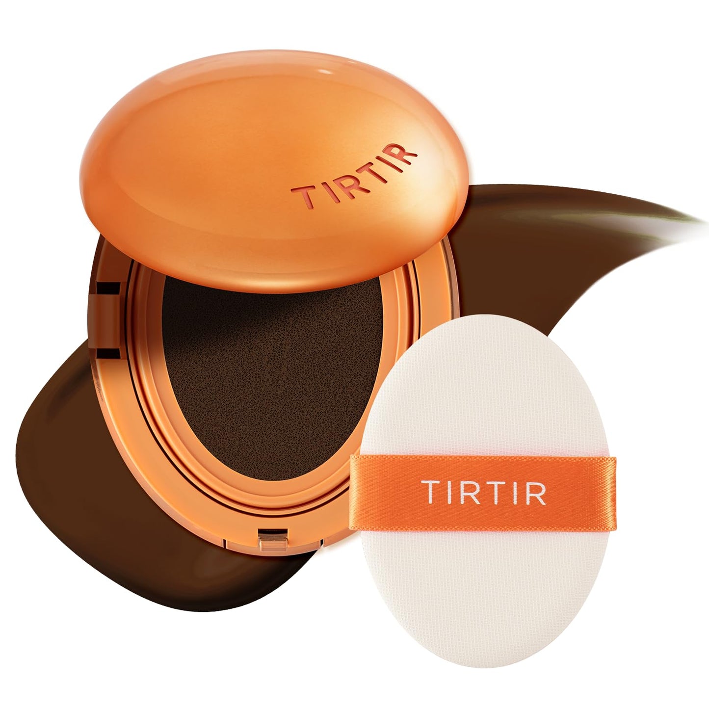 TIRTIR Cushion Foundation - AI-Like Semi-Matte Finish | Medium to Full Coverage, #21N Ivory, 0.63 Fl Oz