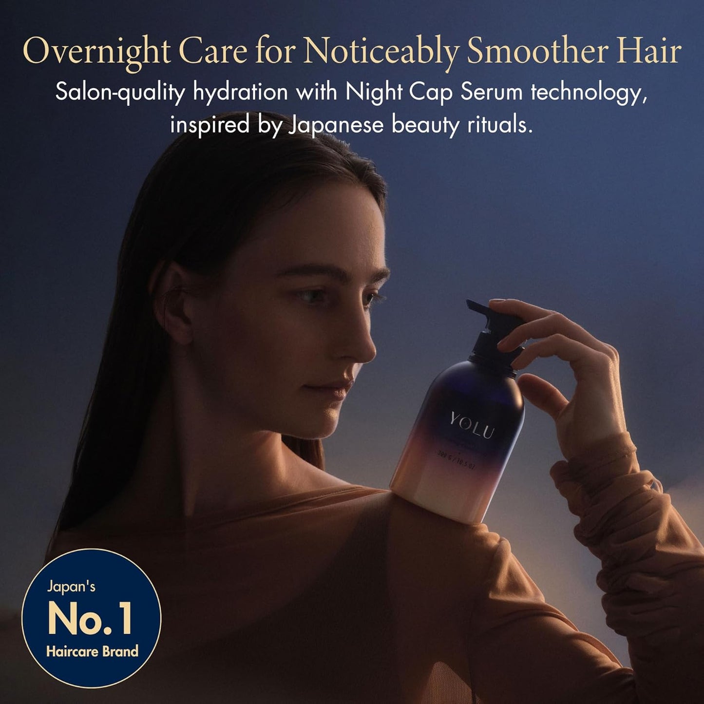 YOLU Deep Conditioner for Damaged Hair | Japanese Overnight Hydrating Treatment - Frizz Control with Tuberose & Neroli - 10.5 oz