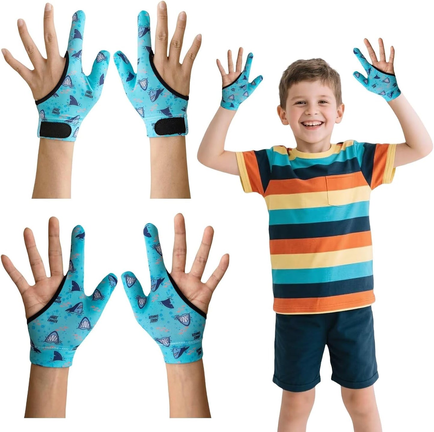 Thumb Sucking Guard Gloves for Kids | 4-Pack Anti-Thumb Sucking & Nail Biting Protection | Ages 5-12