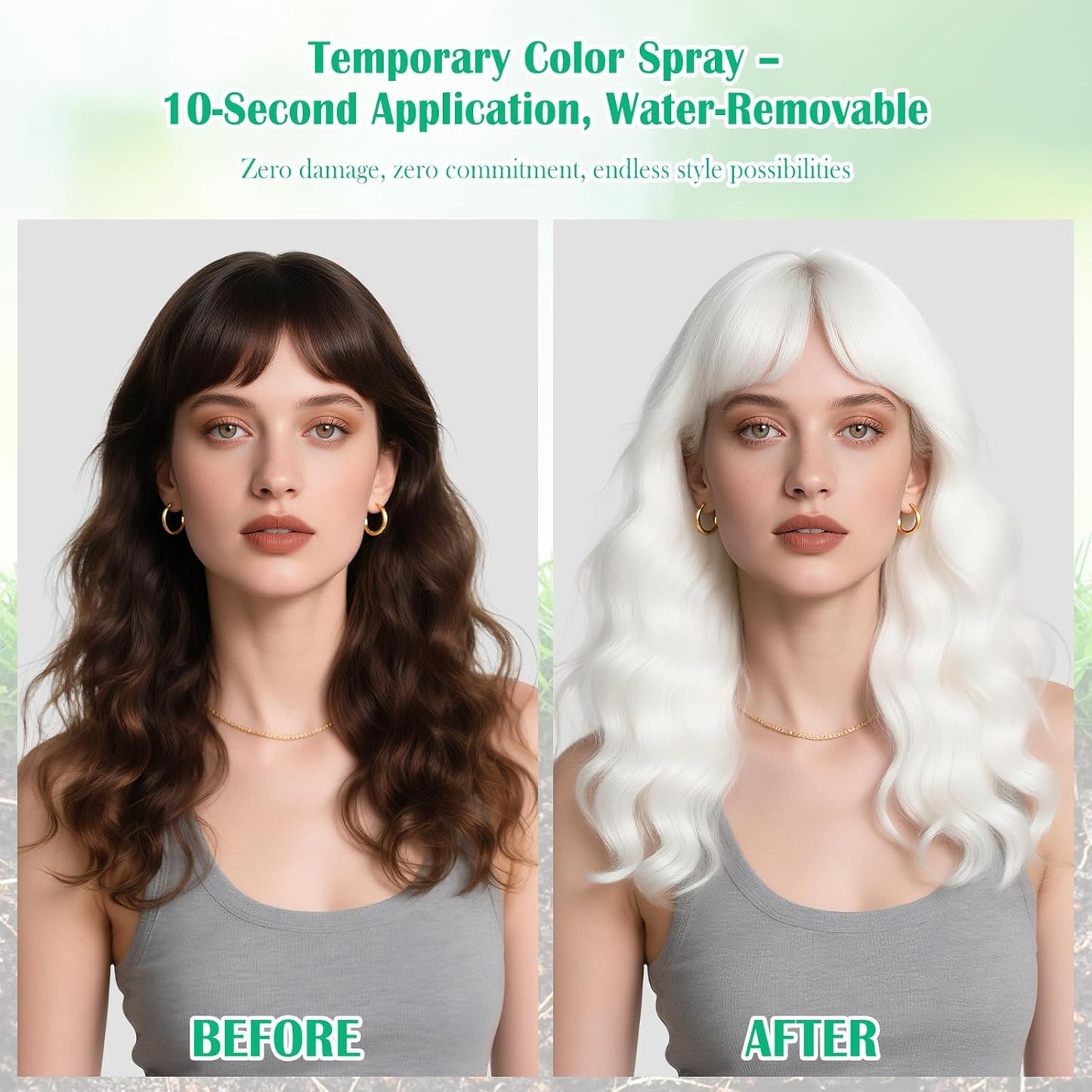 Temporary White Hair Spray Color - Washable Dye for Kids & Adults | Perfect for 4th of July, Cosplay & Festivals (4.06 oz)