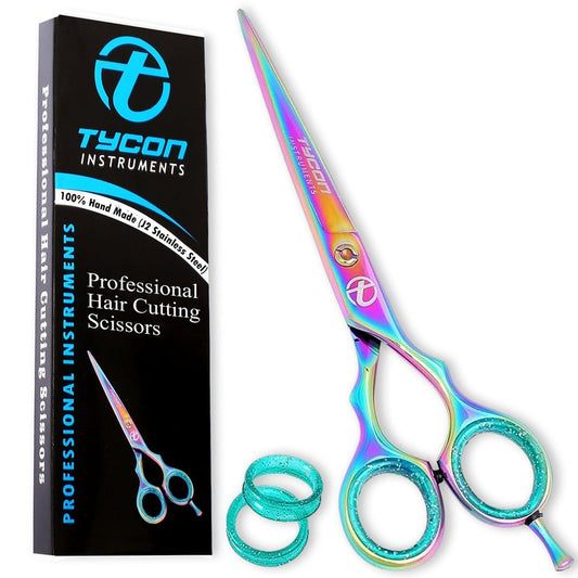 Tycon Hair Cutting Scissors Professional 6.5" – Japanese Stainless Steel, 2.7" Razor Edge Blade Barber Scissors – Ergonomic design - Precision Hair Scissors for Smooth Cutting - Salon & Personal Use
