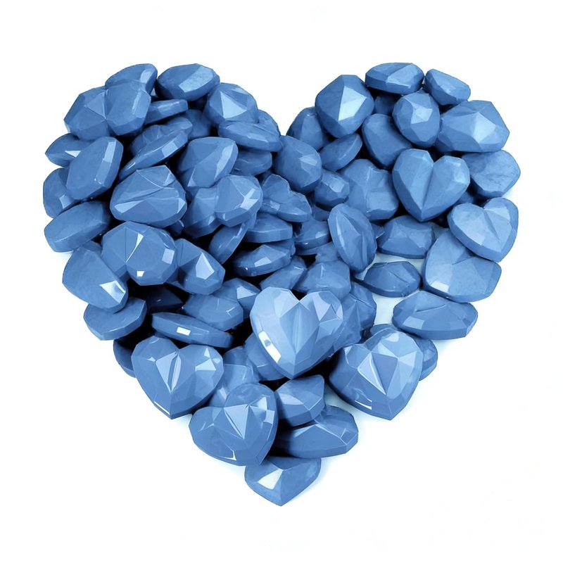 Chulan Heart Hard Wax Beads for Sensitive Skin, 400g Hypoallergenic Unscented Waxing Bead for Coarse Hair Removal, Blue Wax Beans Pearl for Body, Brazilian, Bikini, Legs, Armpits Women Home Salon