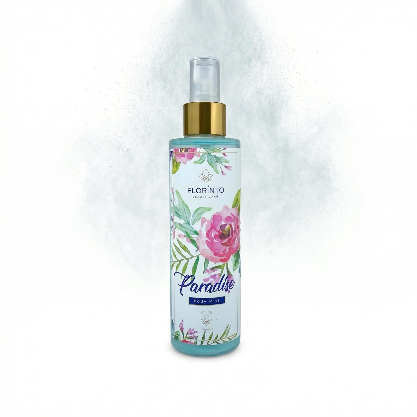 FLORÍNTO Body Mist – 24-Hour Freshness with Aloe Vera Gel – Hydrating, Aluminum-Free & Paraben-Free Spray for Sensitive Skin – Soothing, Non-Sticky & Gentle Formula – 200 ml (Paradise)